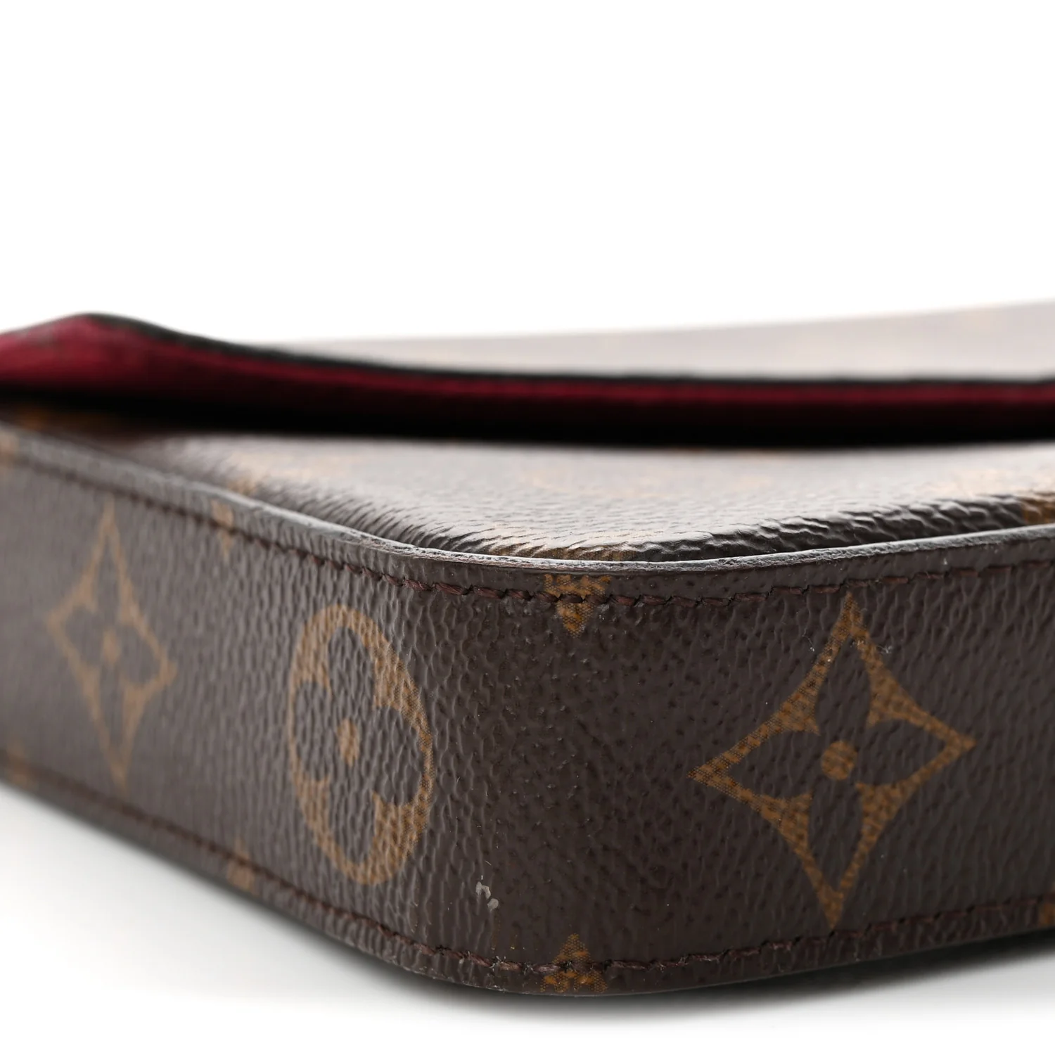 Monogram Pochette Felicie Chain Wallet Fuchsia