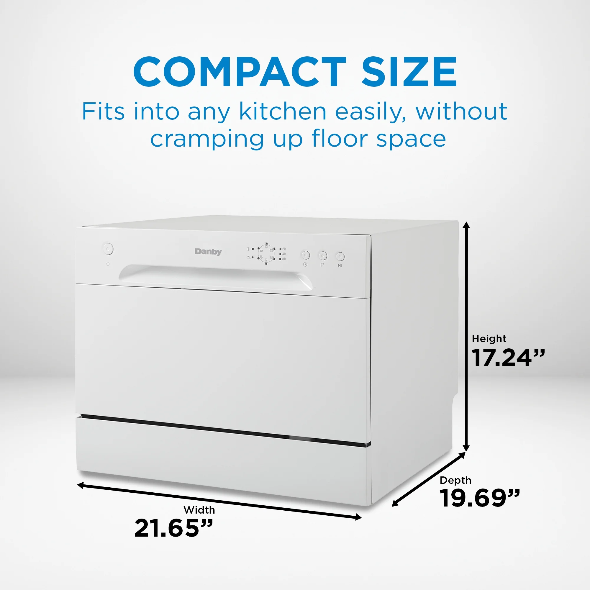 6 Place Setting Countertop Dishwasher in White (DDW621WDB)(White) - Image 10