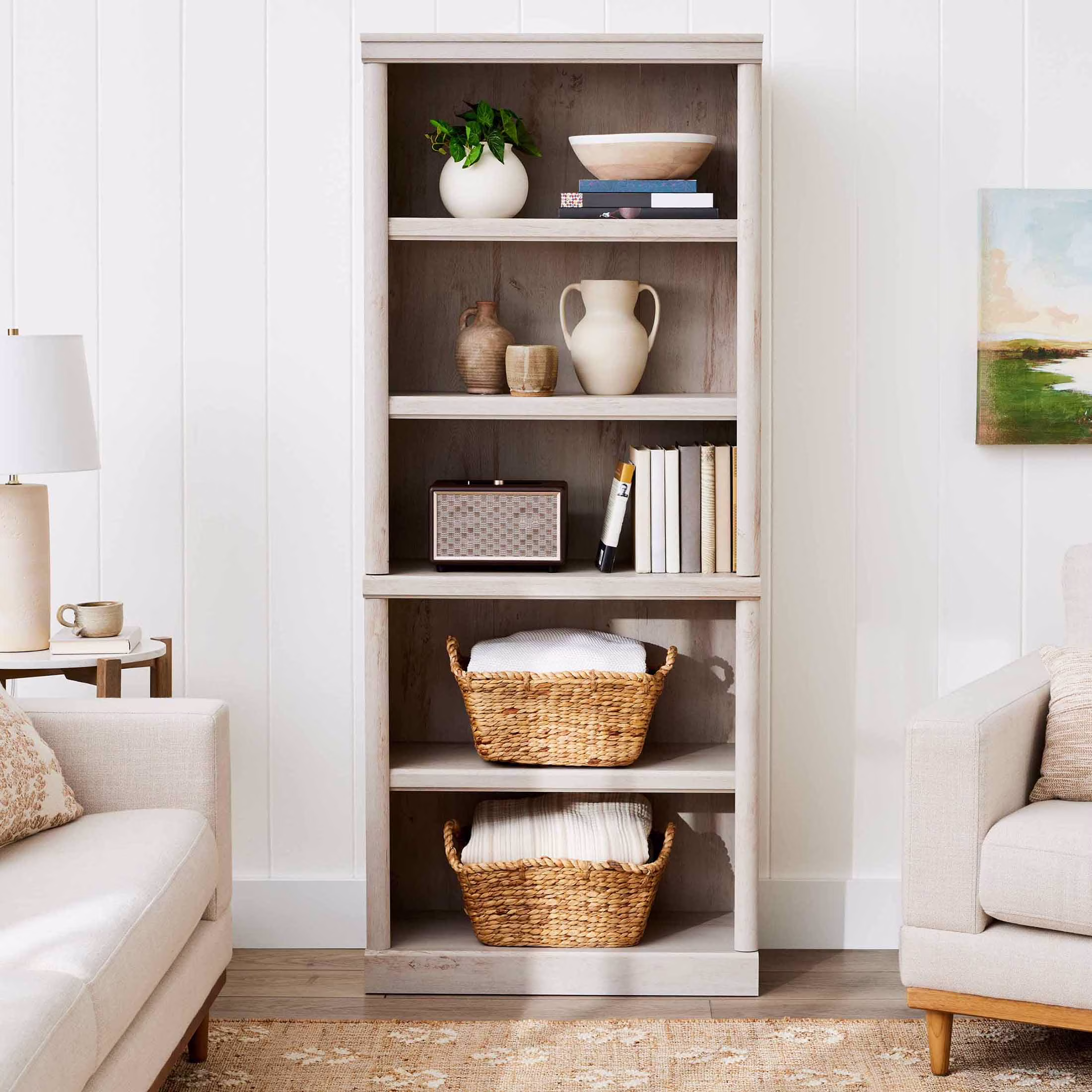 Better Homes & Gardens 71 Ashwood Road 5 Shelf Bookcase, Black Finish