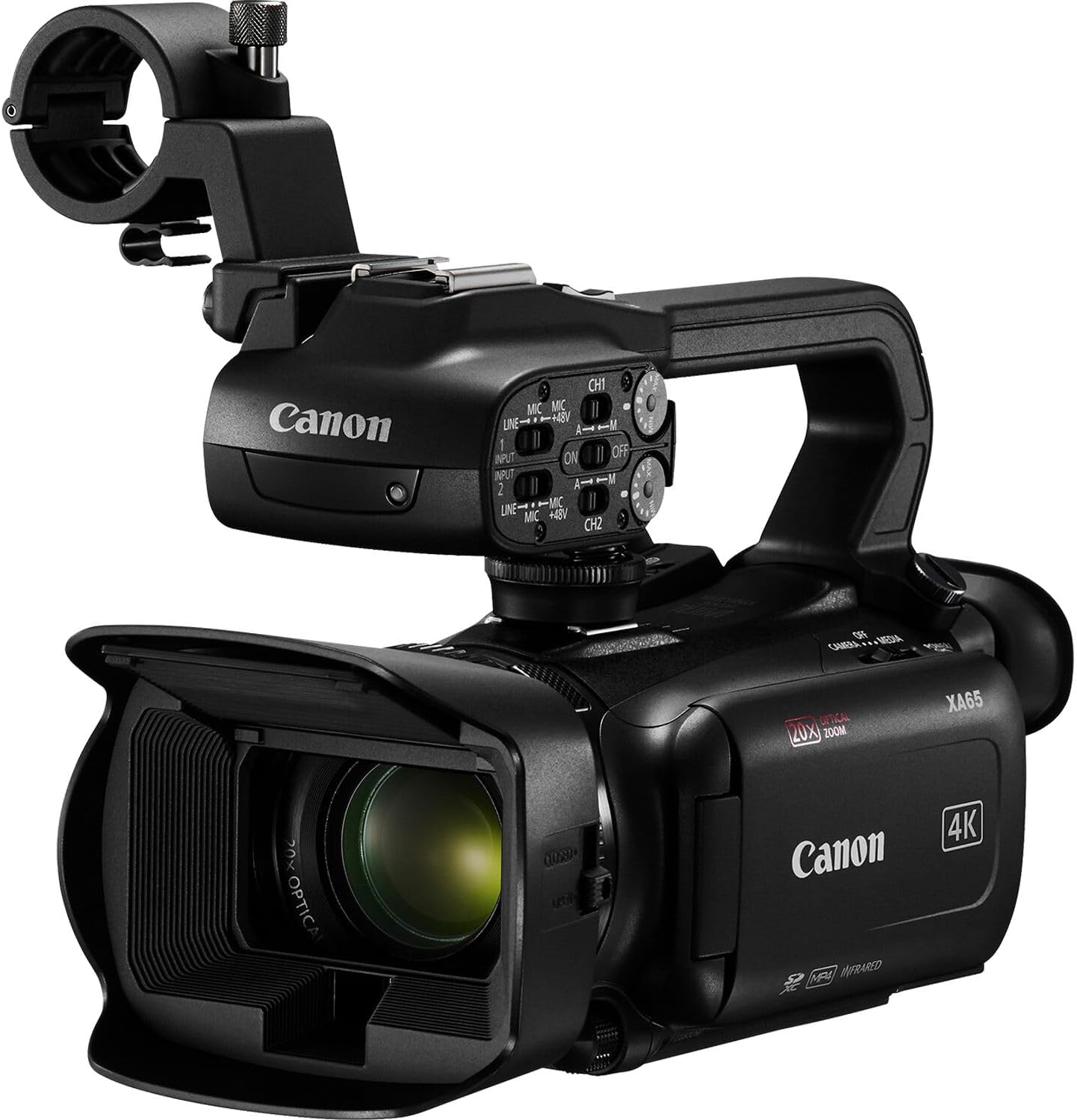 Canon XA65 Professional UHD 4K Camcorder with 20x Optical Zoom  3G-SDI  Dual XLR Audio  3.5