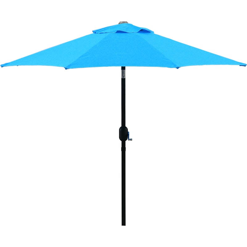 at Home Aqua Outdoor Crank & Tilt Steel Umbrella, 7.5'
