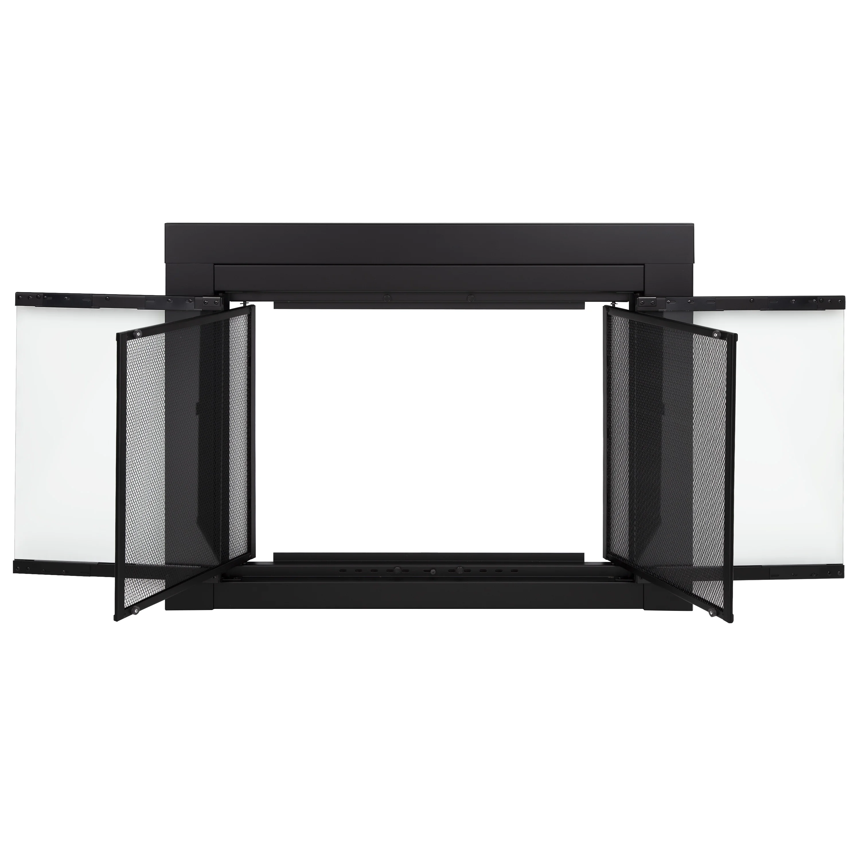 Warming AN-1012 Alpine Fireplace Glass Door for Masonry Fireplaces, Large, Black(L) - Image 5