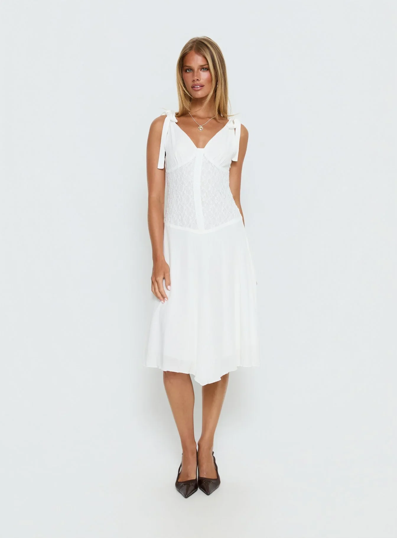 Danira Midi Dress White