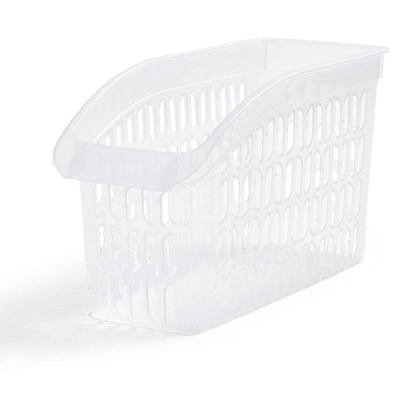 Panier de rangement en plastique transparent 30x13xH.17,5cm