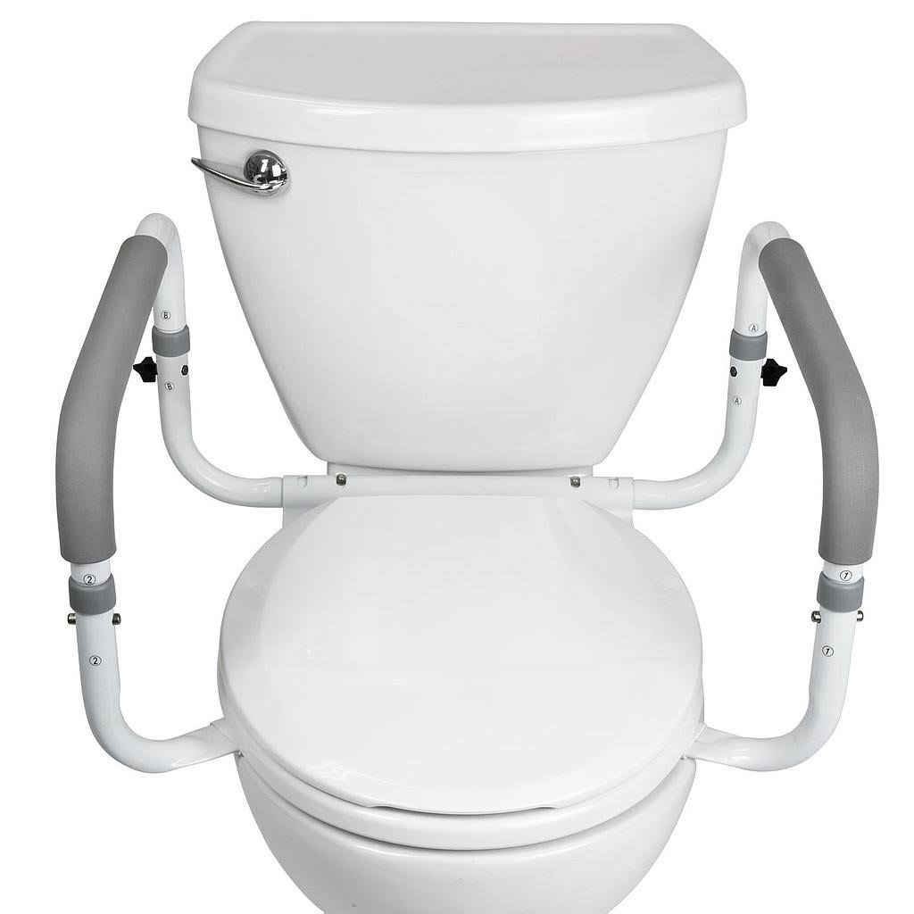 Vive Toilet Safety Rail - Adjustable Grab Bar - Compact Support Frame with