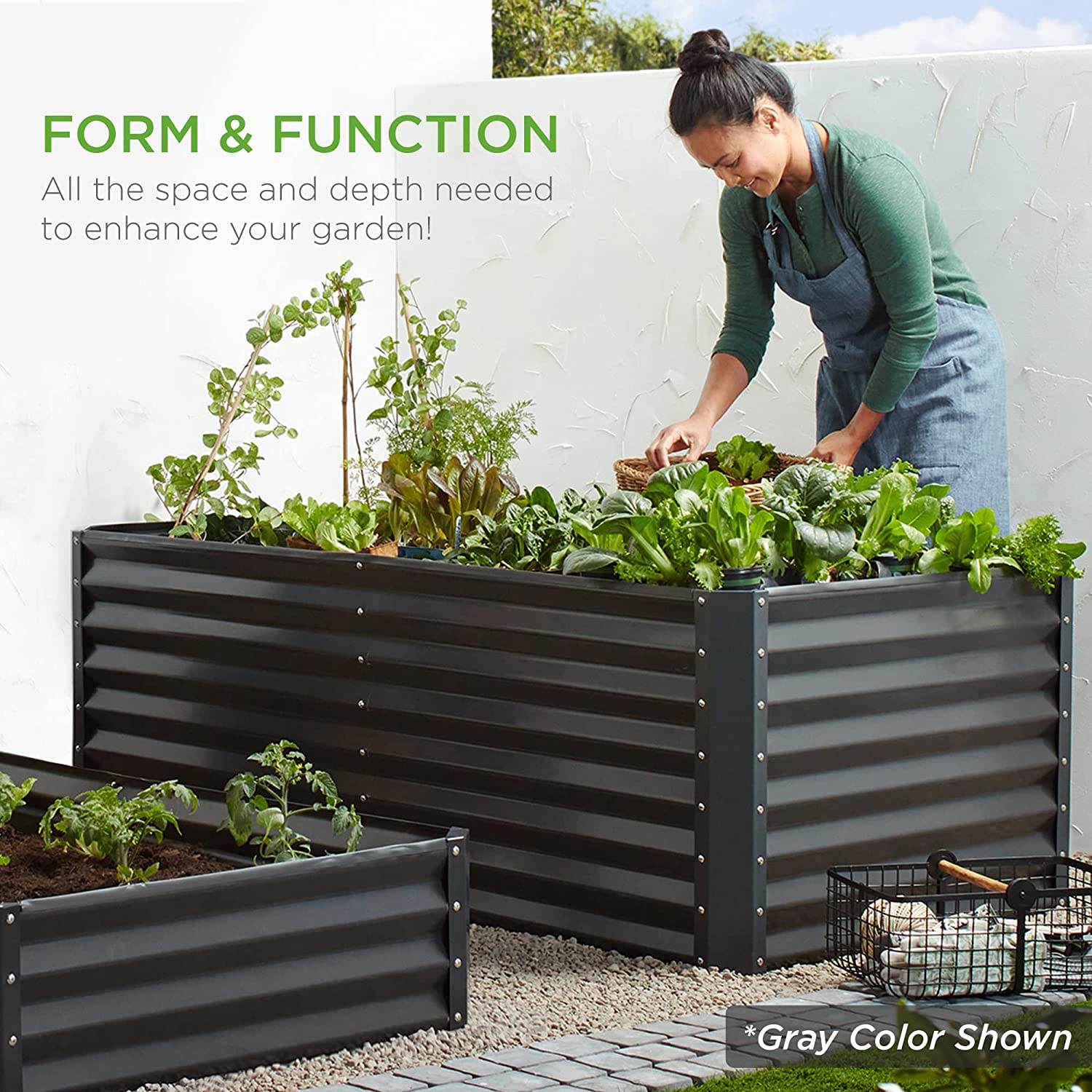6x3x2ft Outdoor Metal Raised Garden Bed, Deep Root Box Planter for Vegetables, Flowers, Herbs, and Succulents w/ 269 Gallon Capacity��Sage Green ��(6x3x2ft/Sage Green) - Image 10