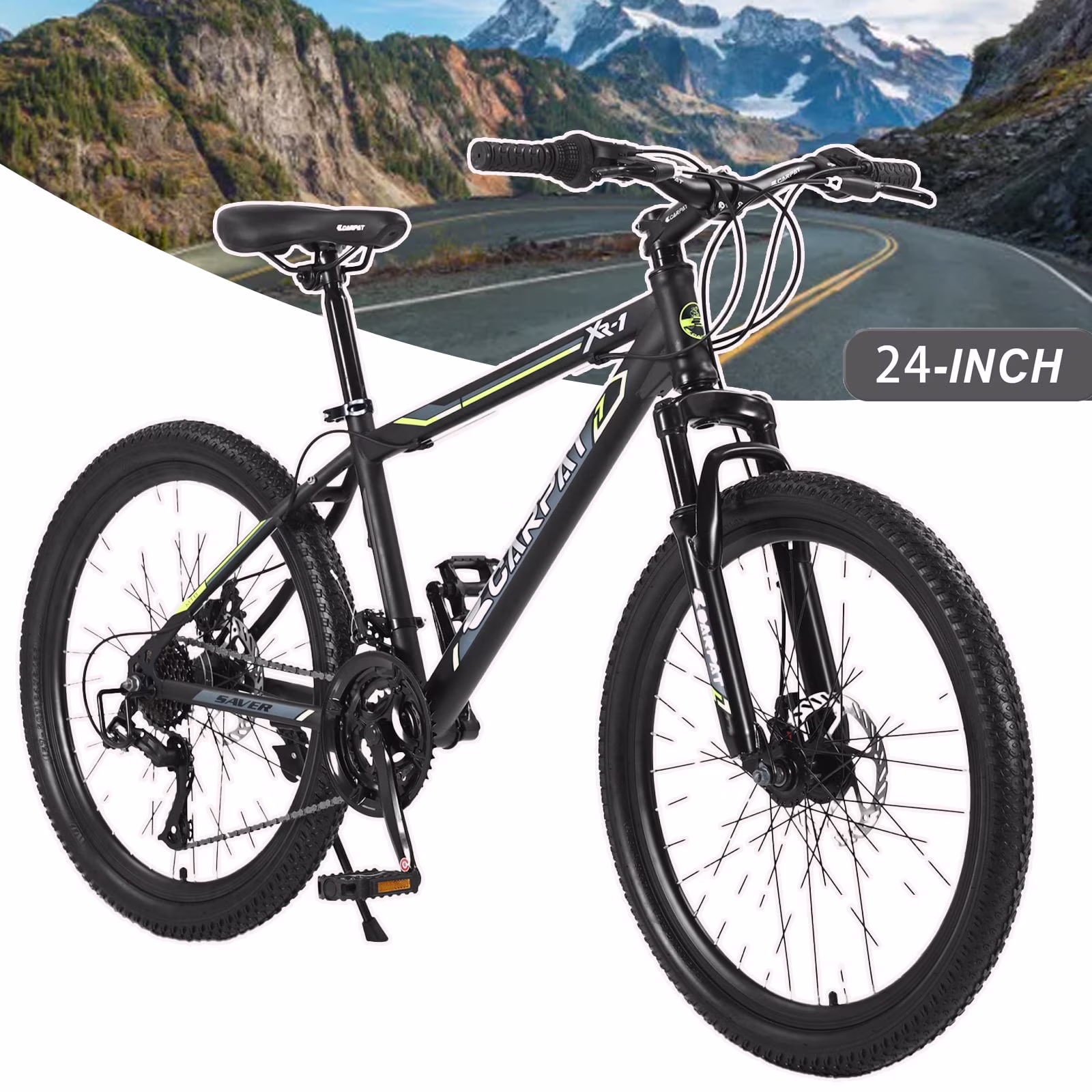 Ambifirner s Mountain Bike, 24-Inch Wheels, Aluminum Frame, 21-Speed Drivetrain, Lavender