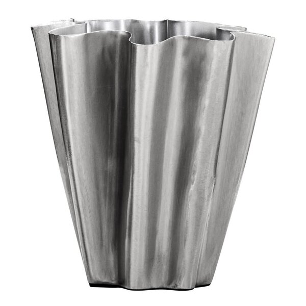 Flood vase 13 cm børstet sølvfinish
