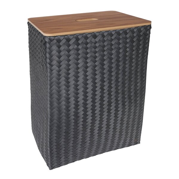 Grand superb skittentøyskurv m/lokk 44x31x60 cm dark grey