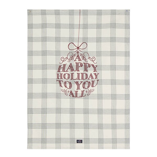 Original kjøkkenhåndkle Happy Holiday 50x70 cm hvit/grønn