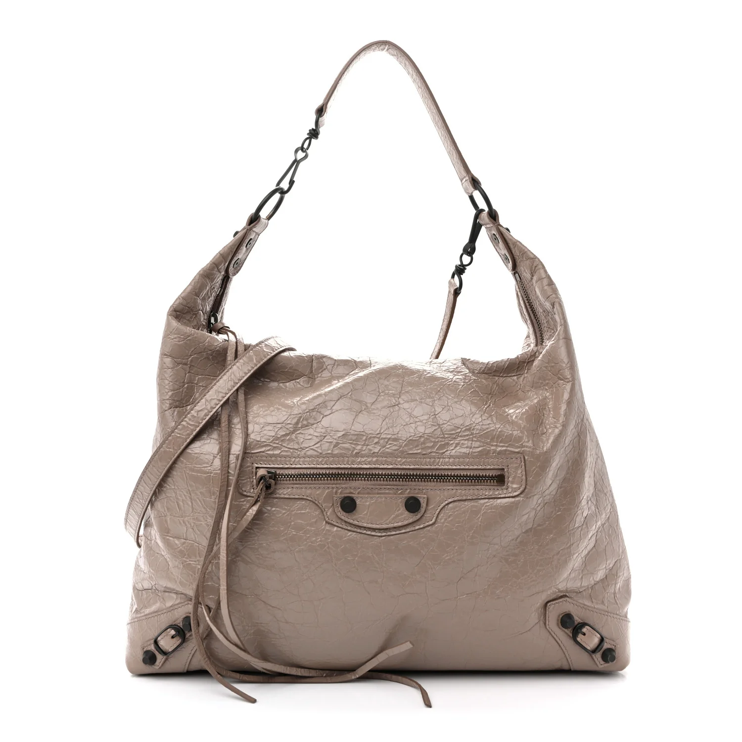 Arena Lambskin Classic Hardware Medium Le City Hobo Bag Sesame