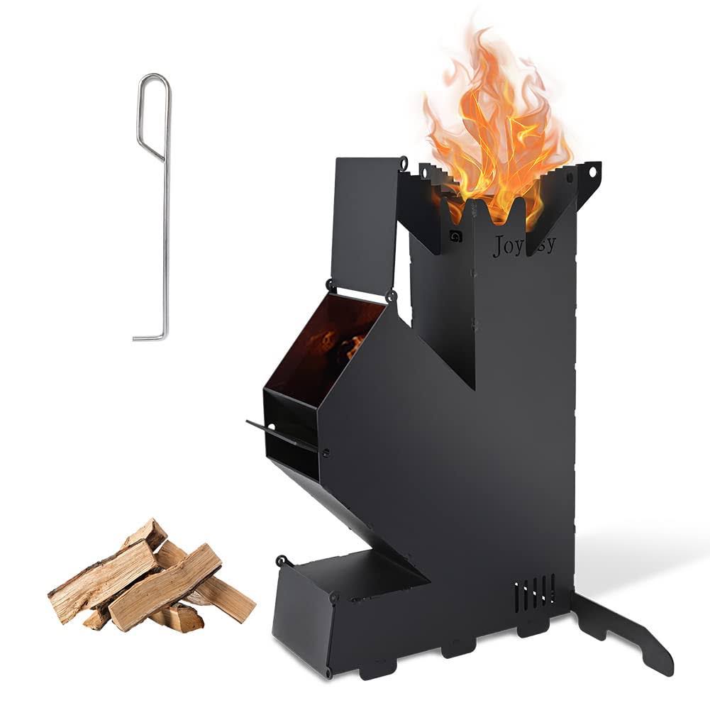 GODSAX Rocket Stove Rocket Stove for Cooking Portable Wood Mini Burning Stove, Fire Camping Stove for Cooking Backyard Cooking Camping Grill Outdoor