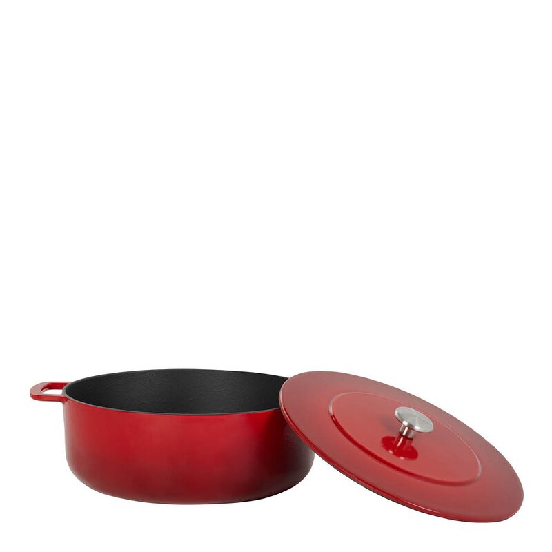 Støpejernsgryte 28 cm 5,3L cherry