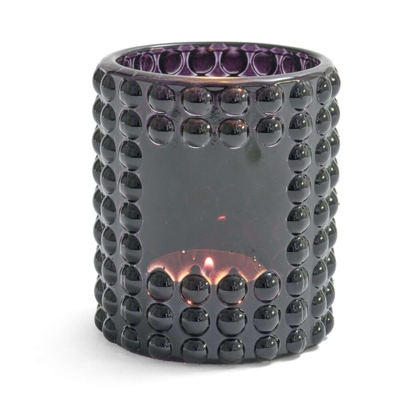 Bougeoir bubble noir Ø7,8cm