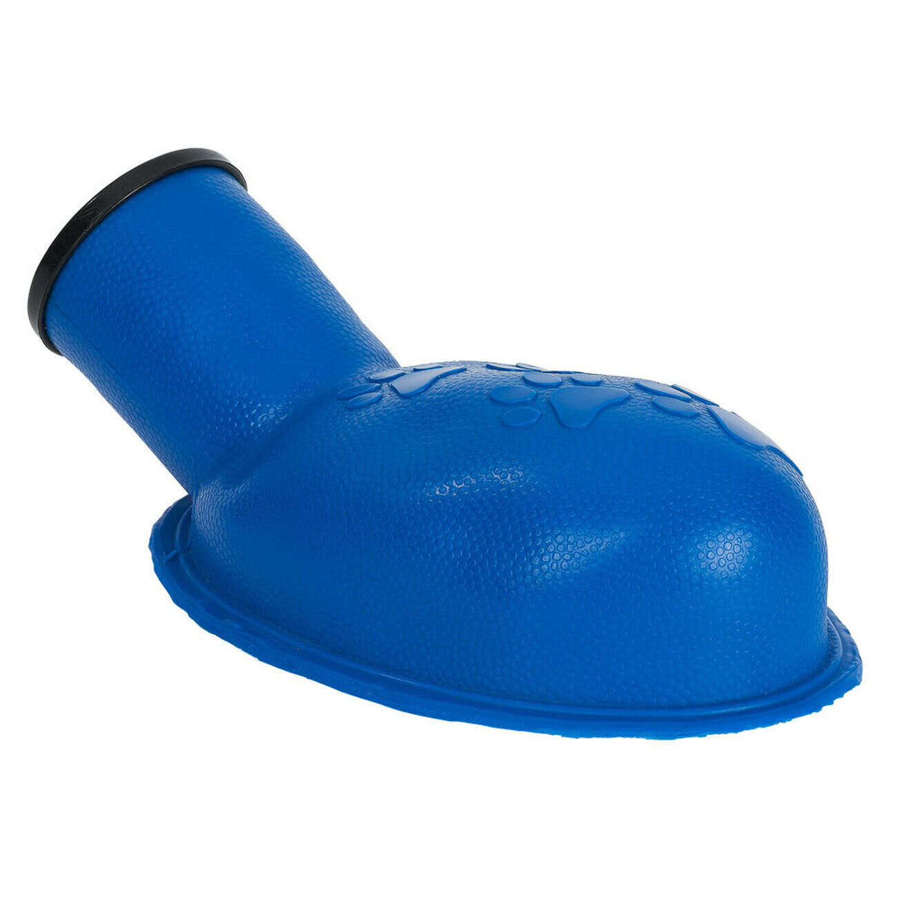 Lance balle à pied pour chien PVC et caoutchouc bleu