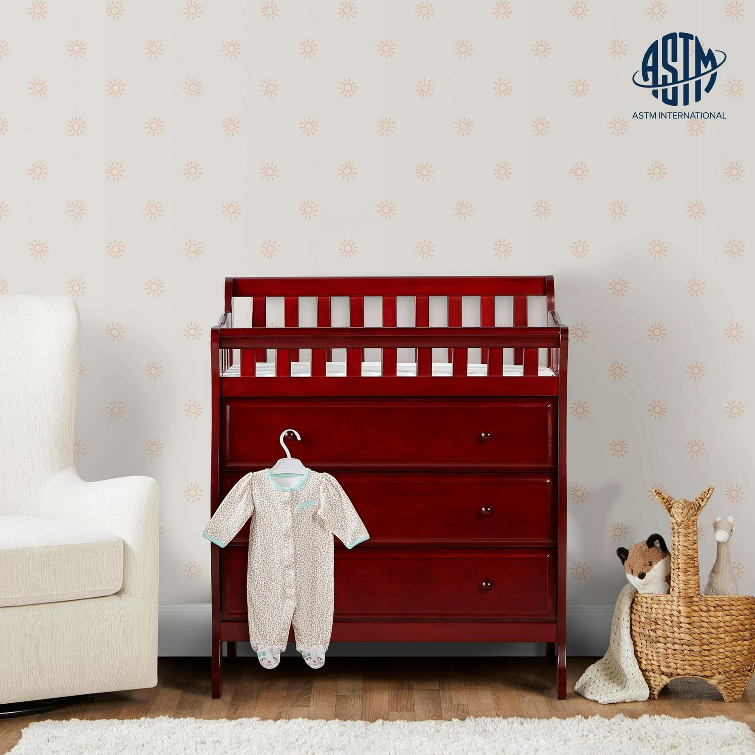 Dream on Me Marcus Changing Table and Dresser. Cherry