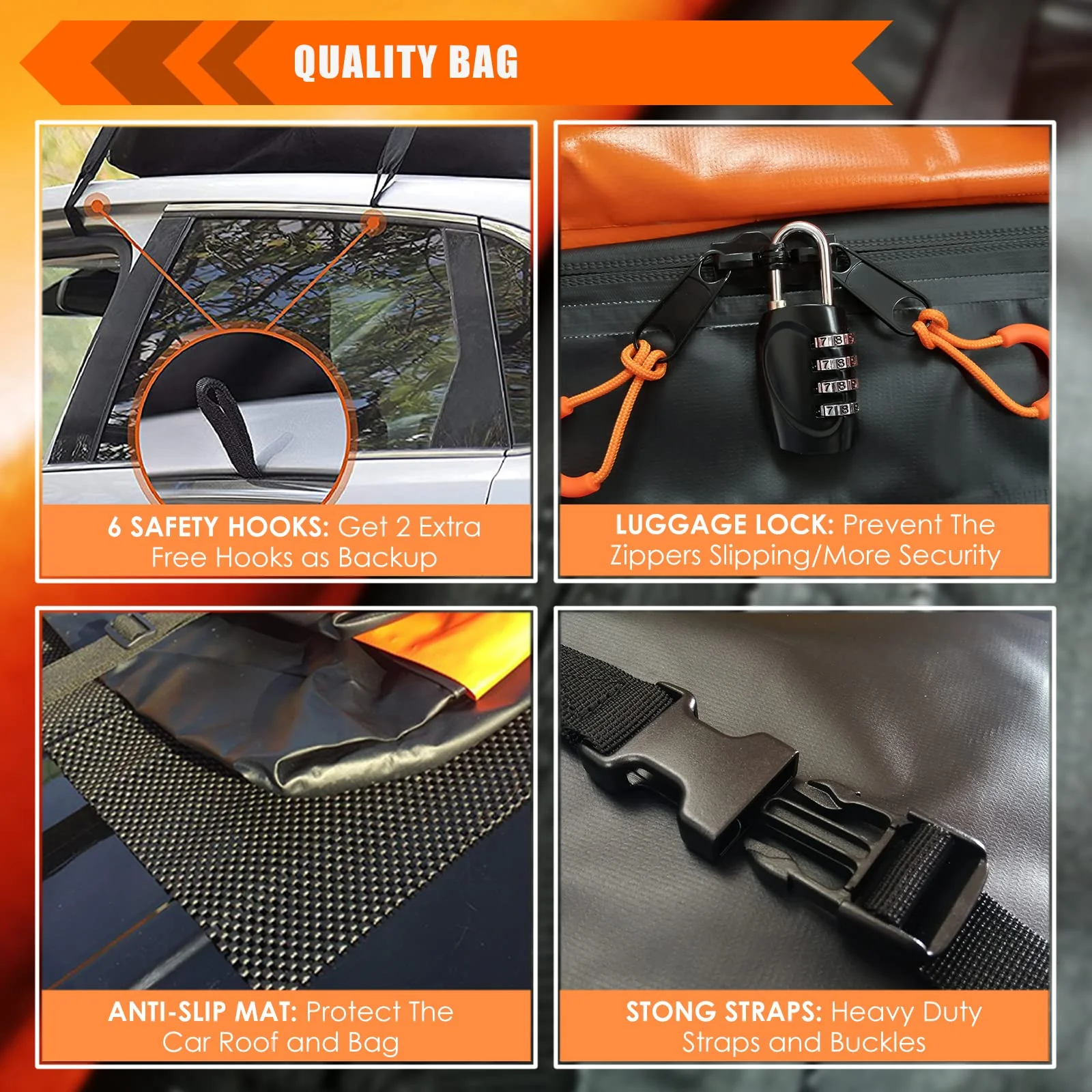 MeeFar Car Roof Bag XBEEK Rooftop top Cargo Carrier Bag