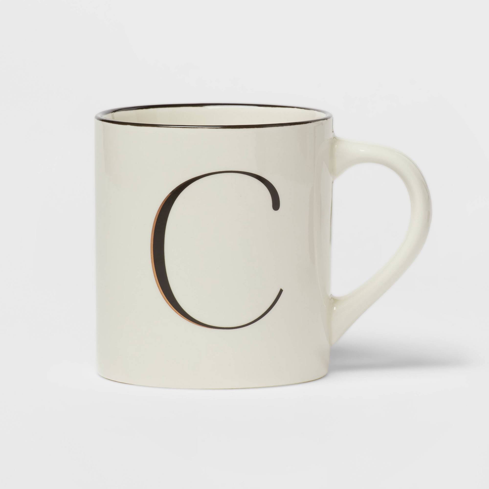 16oz Stoneware Monogram C Mug Ivory - Threshold