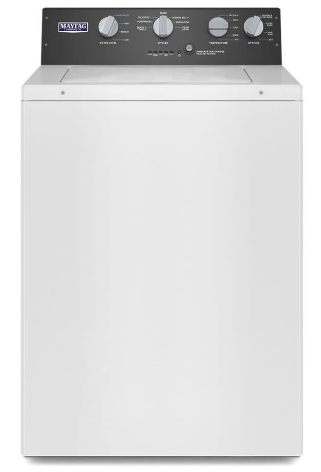 Maytag Commercial-Grade Residential Agitator Washer - 3.5 Cu. ft. White MVWP585GW