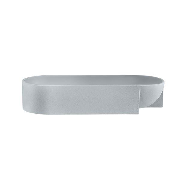 Kuru keramisk skål 37x7,5 cm lys grå