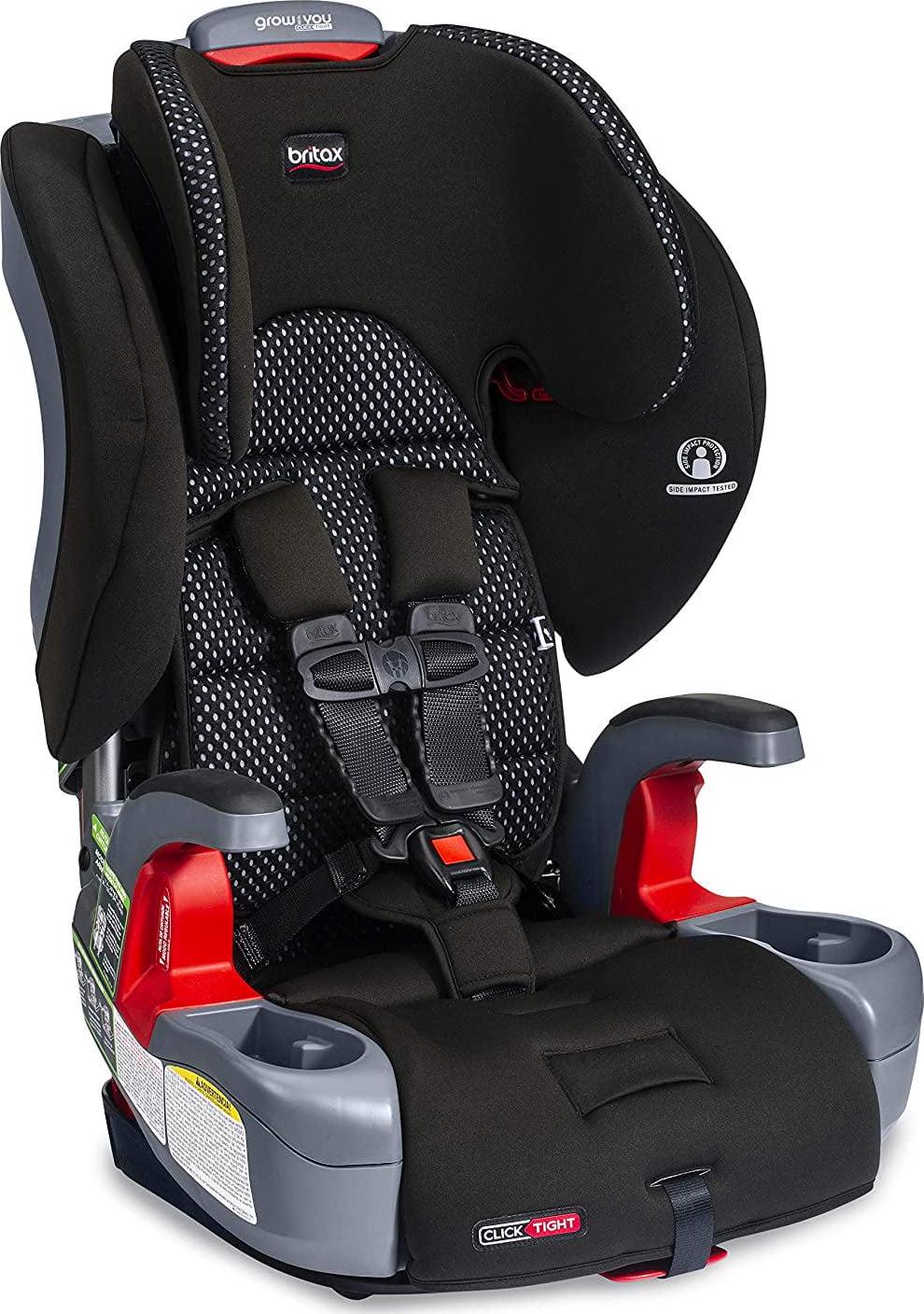 Britax Grow with You Clicktight Harness - 2 - Booster Car Seat. 2 - in - 1 High Back Booster. Cool Flow Grey
