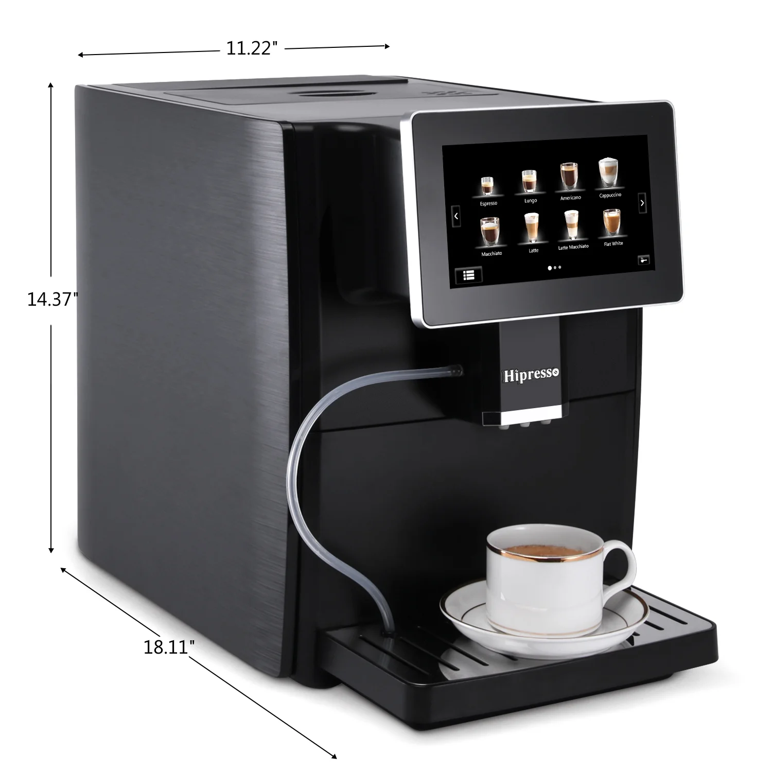 Hipresso CM - 1001 Programmable Super - Automatic Espresso Coffee Machine with Large 7 in HD TFT Display