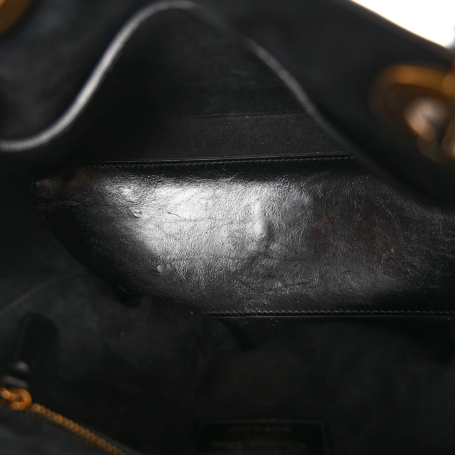 Crinkled Patent Cannage Medium Bohemian Lady Dior Black