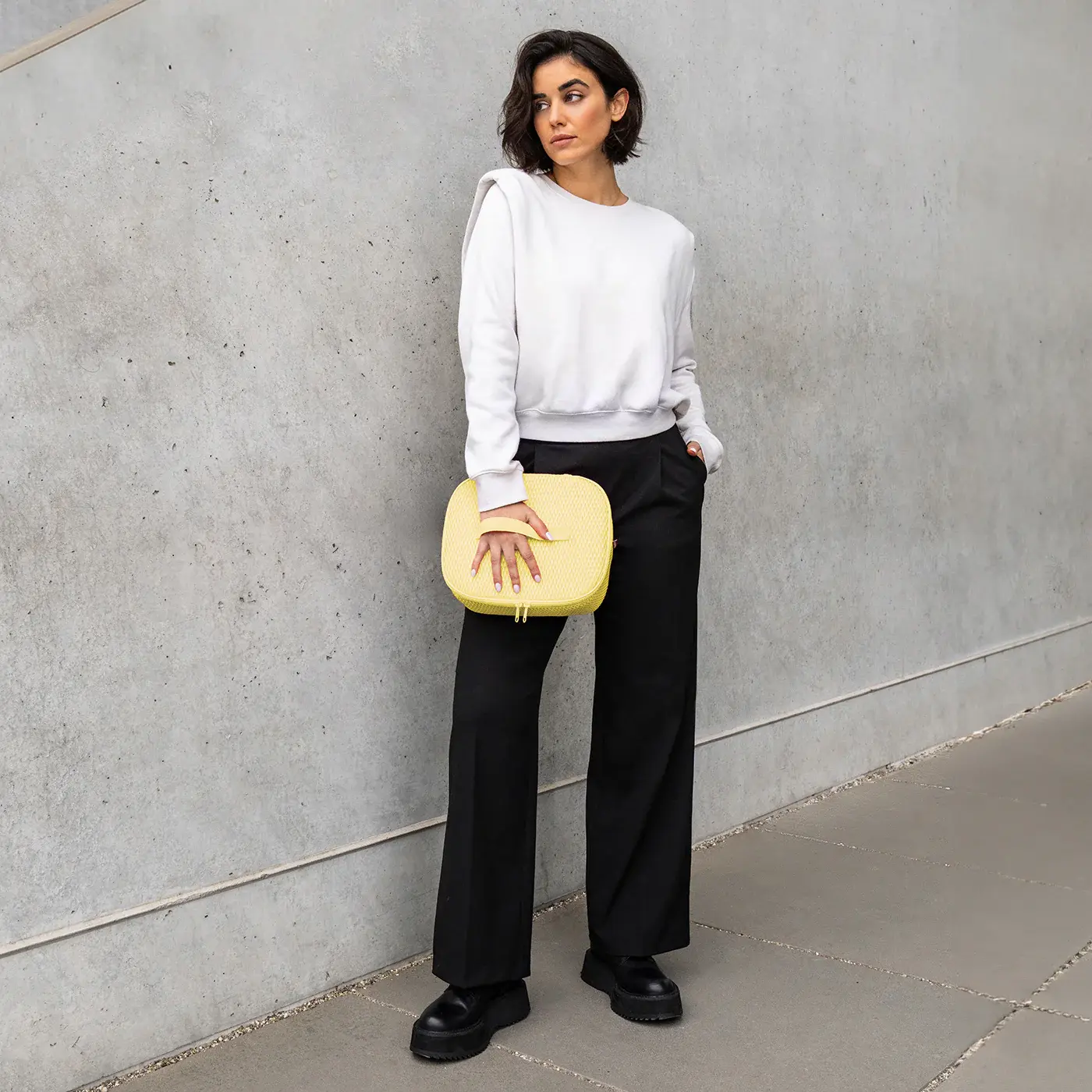 coolerbag M pocket mesh lemon