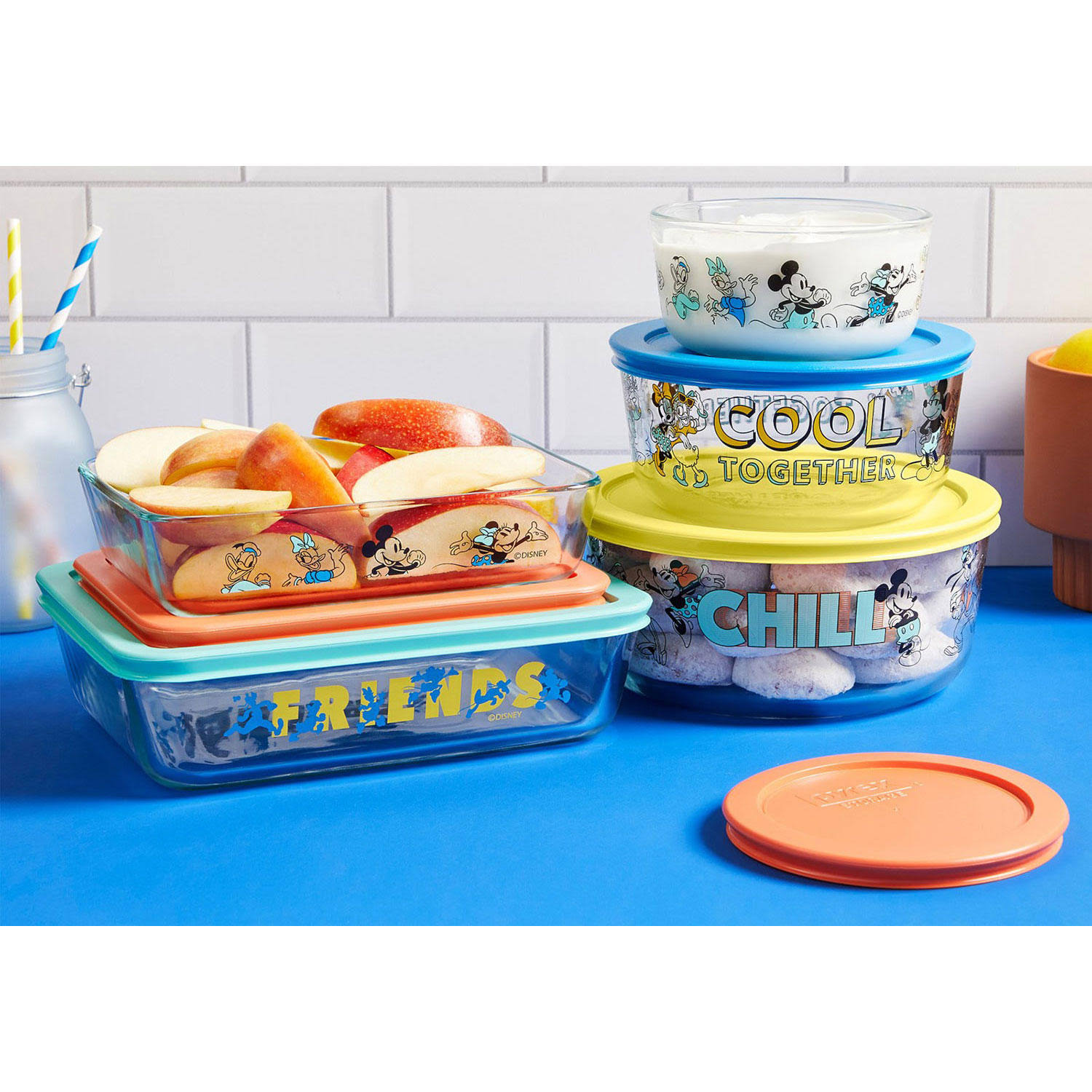 Pyrex 10 Piece Glass Food Storage Set (MICKEY & Friends)