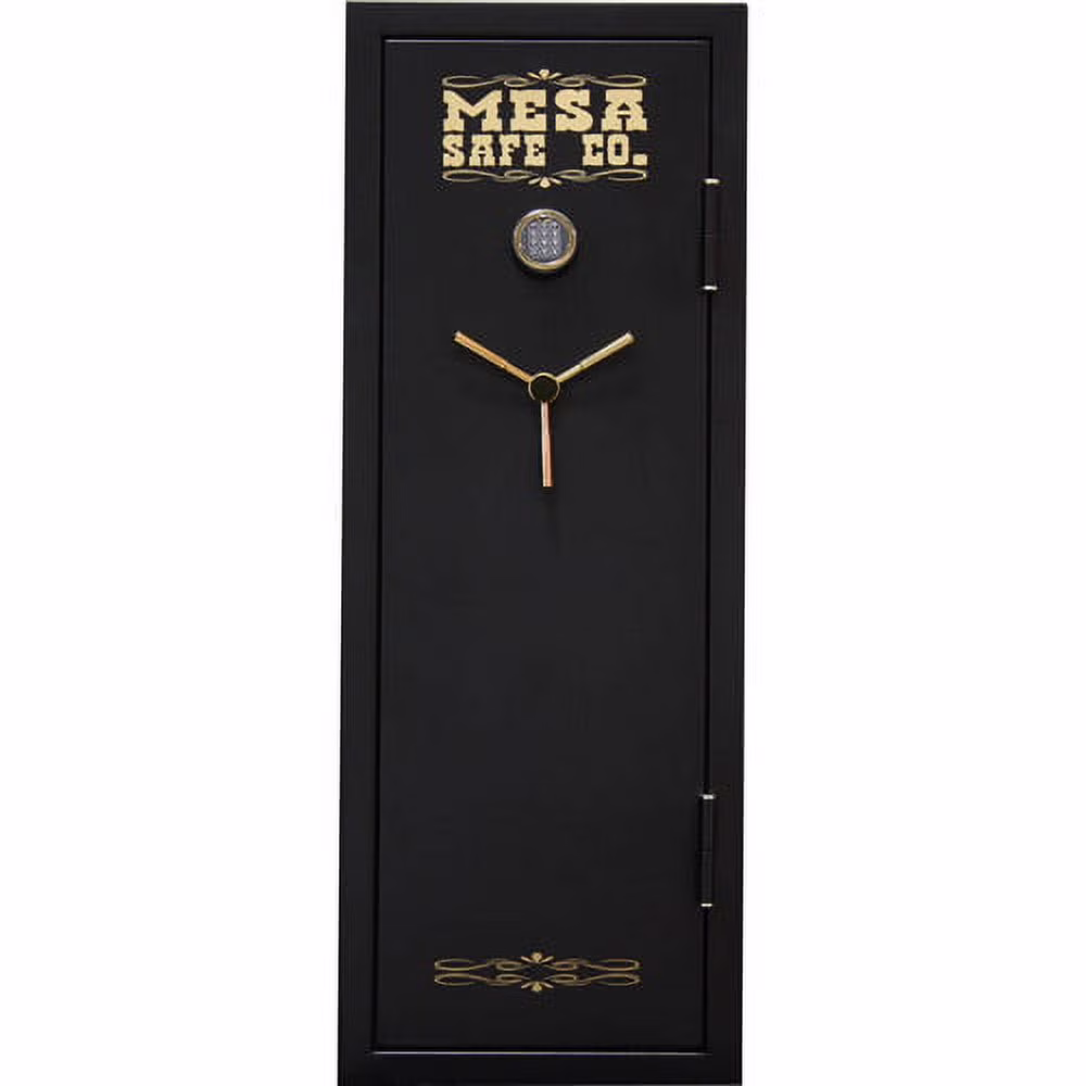 14-Gun MBF5922E Fire Resistant Safe with Lock, Black