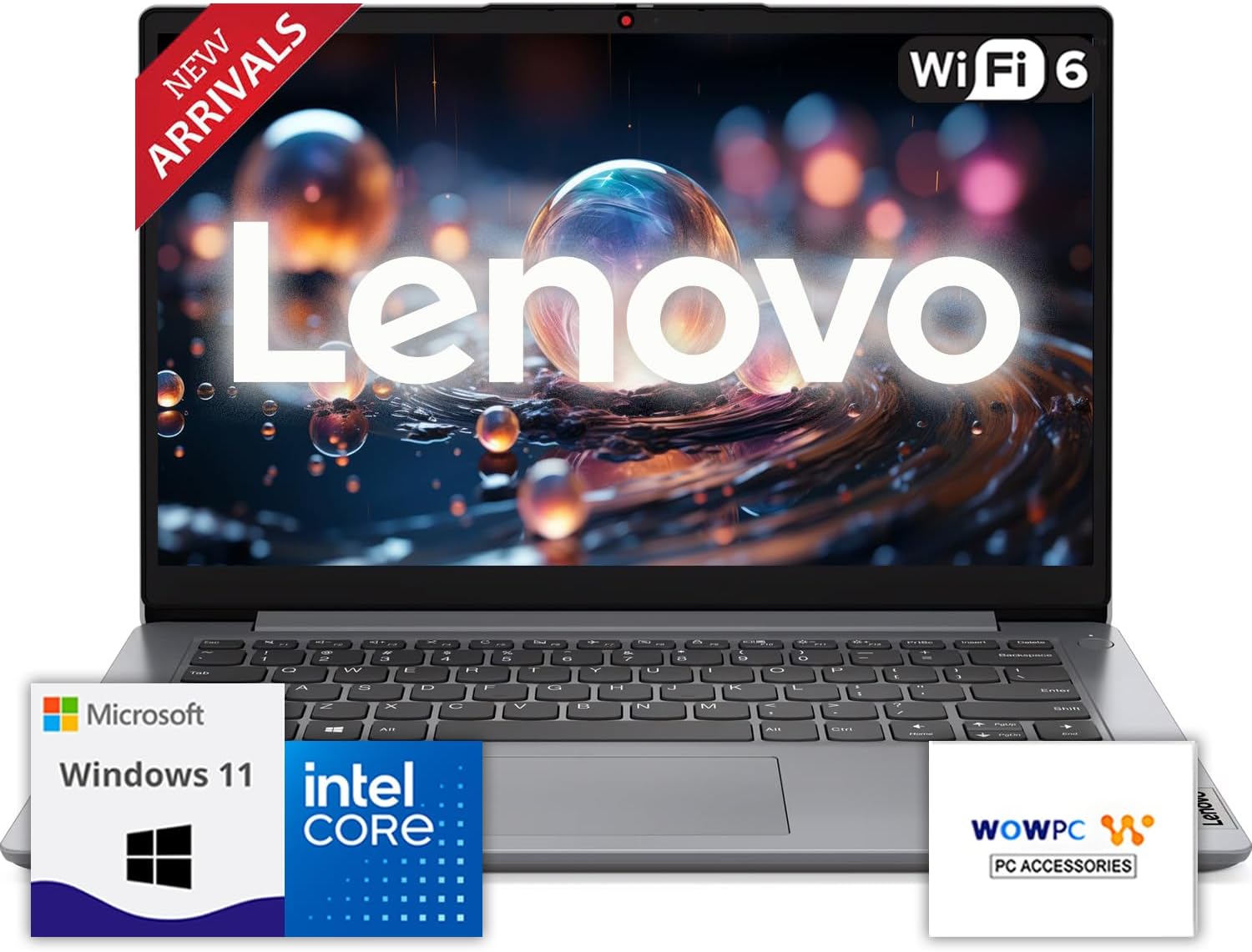 Lenovo IdeaPad Laptop with Microsoft Office  12GB RAM  1.2TB(1TB Cloud & 256GB Storage)  Intel High Performance CPU  11 Hour Battery  SD-Card Reader  Webcam + USB-C  WOWPC Recovery USB  Windows 11