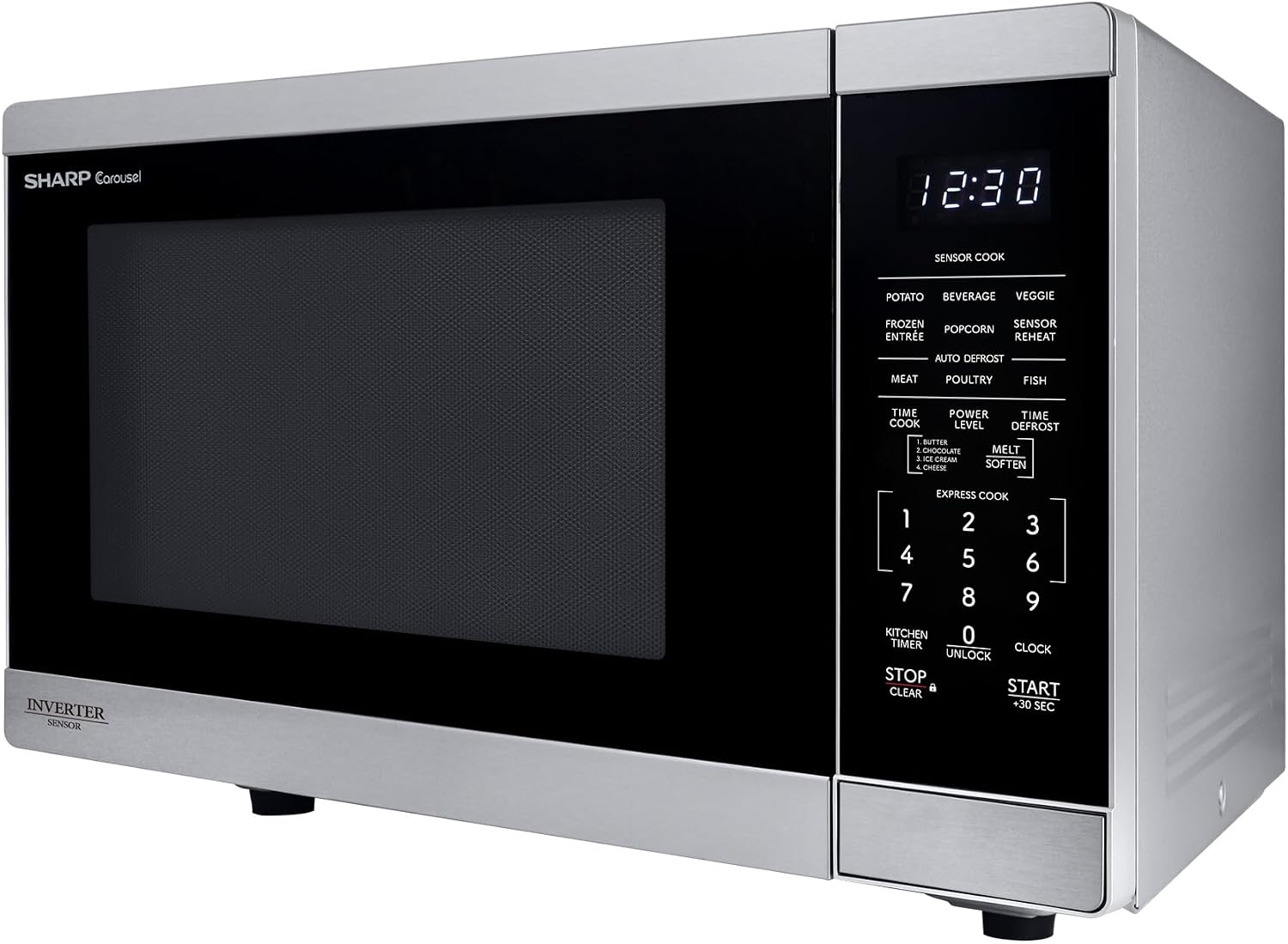 Sharp SMC1464KS 1.4 cu1100W Stainless Steel Countertop Microwave Oven