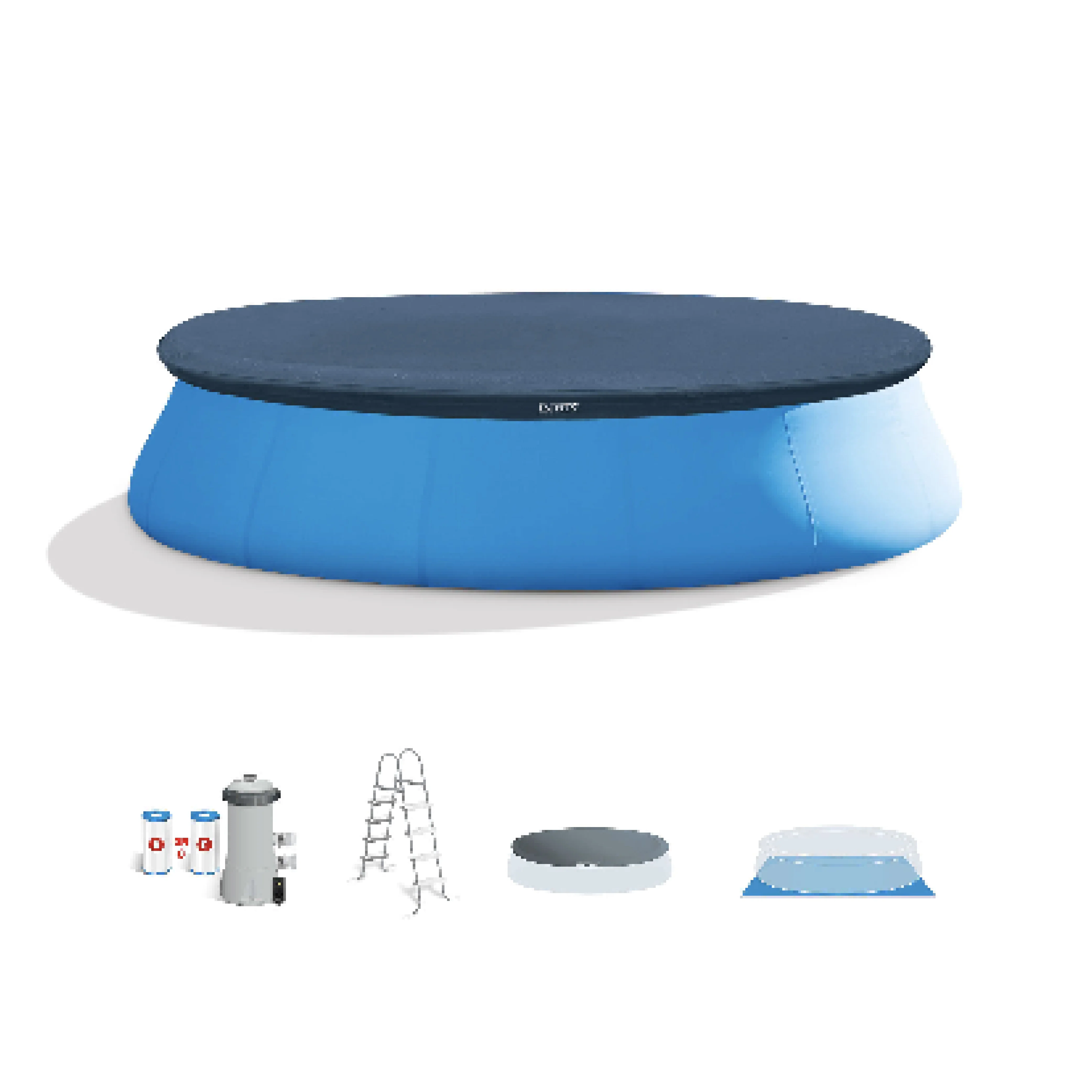 Easy Set 15ft x 48in Inflatable Pool Set Filter Pump Accessories(15 ft/Blue + Filter Pump Accessories) - Image 8