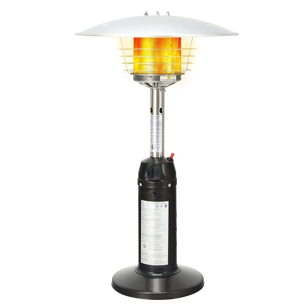 Tangkula Tabletop Propane Patio Heater with Adjustable Flame, 11,000 BTU