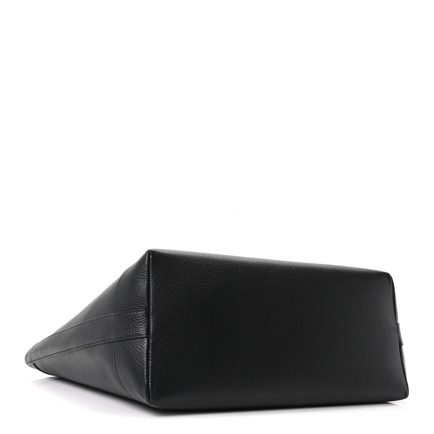 Grainy Calfskin Medium London Tote Bag Black