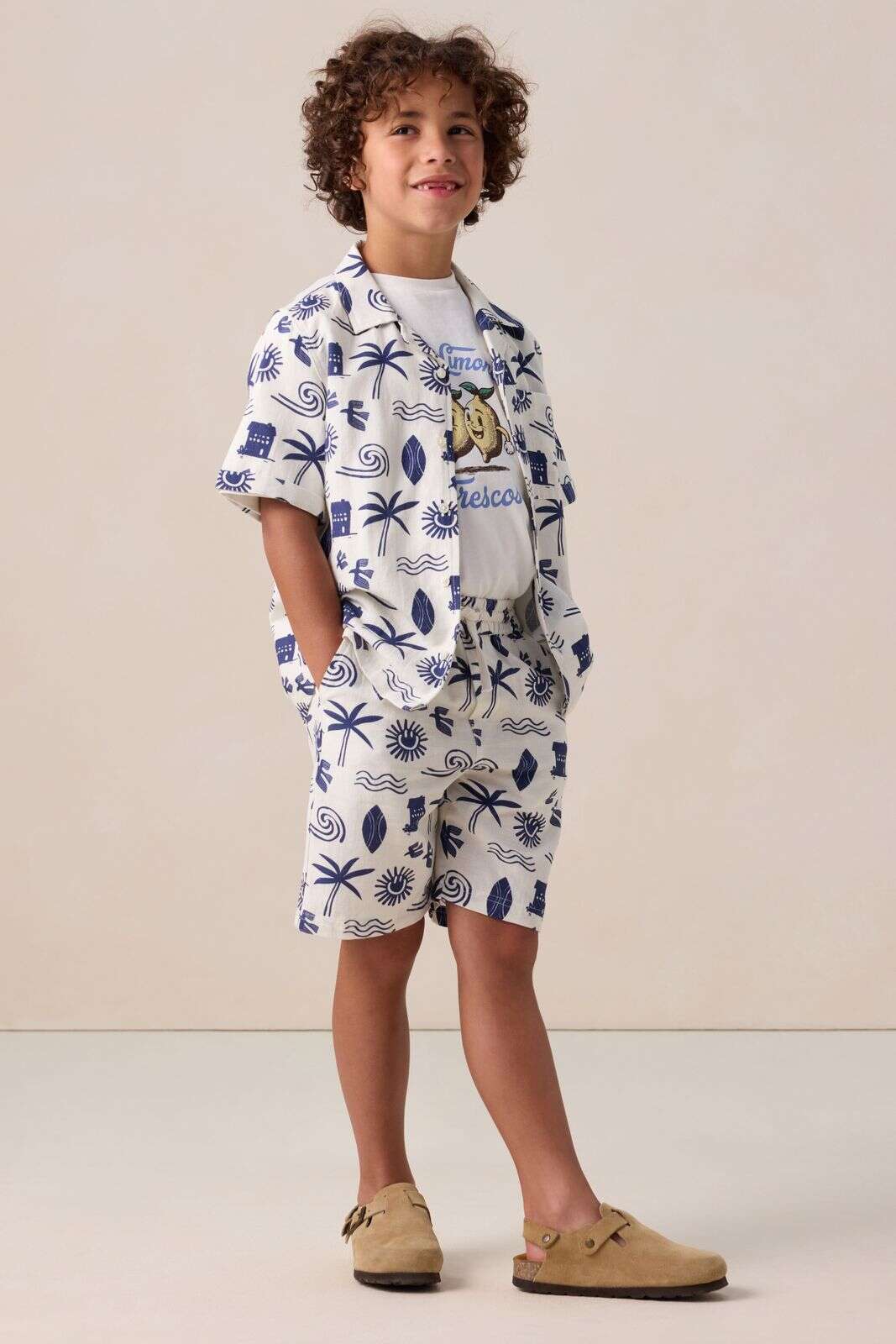 Wit overhemd met print