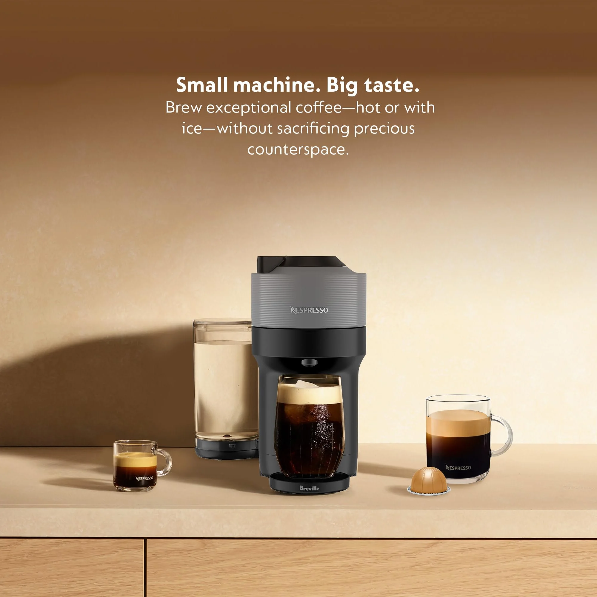 Vertuo Pop+ Coffee Maker and Espresso Machine Gray - Image 2