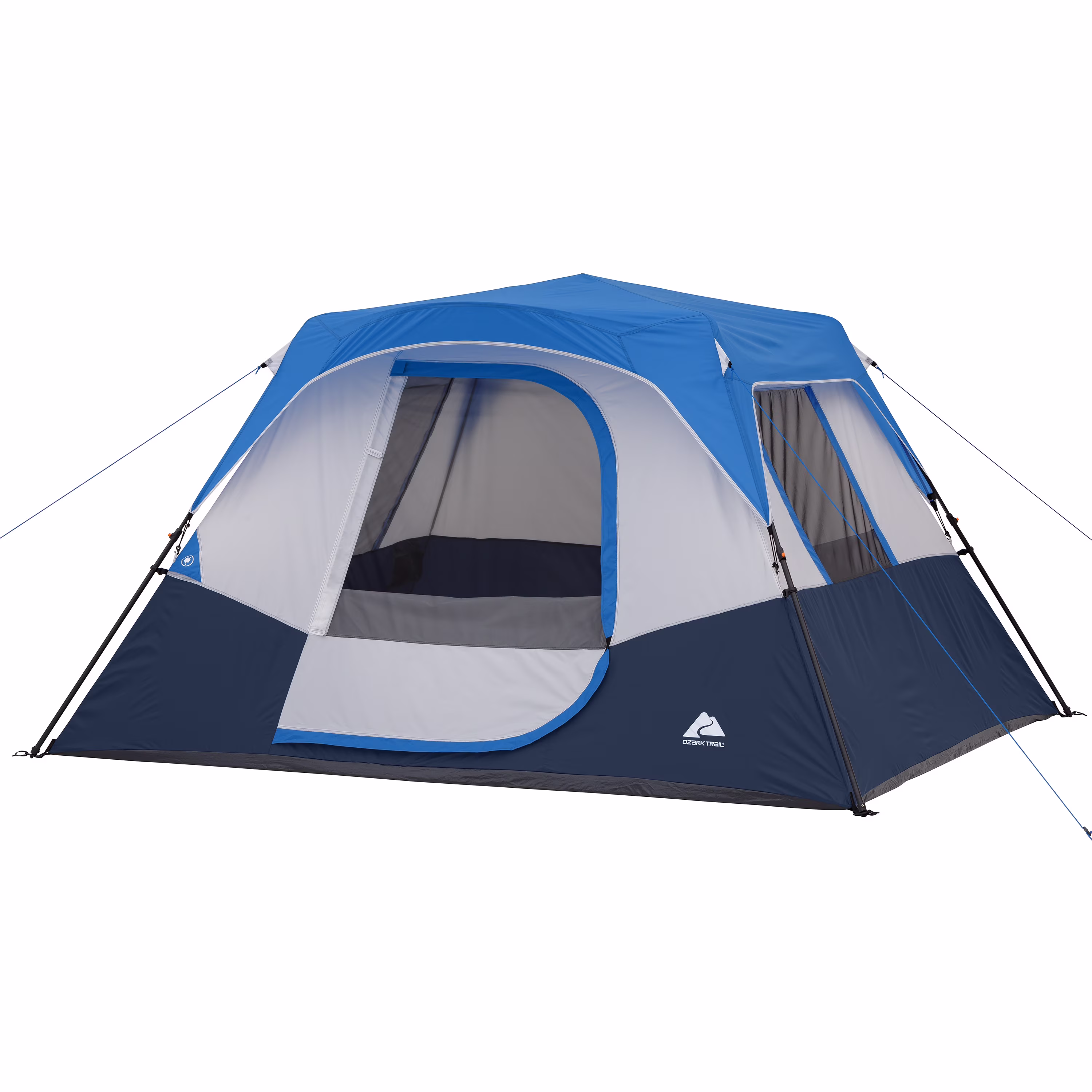 10�� x 9' 6-Person Instant Cabin Tent with LED Lighted Hub, 25 lbs(Gray)