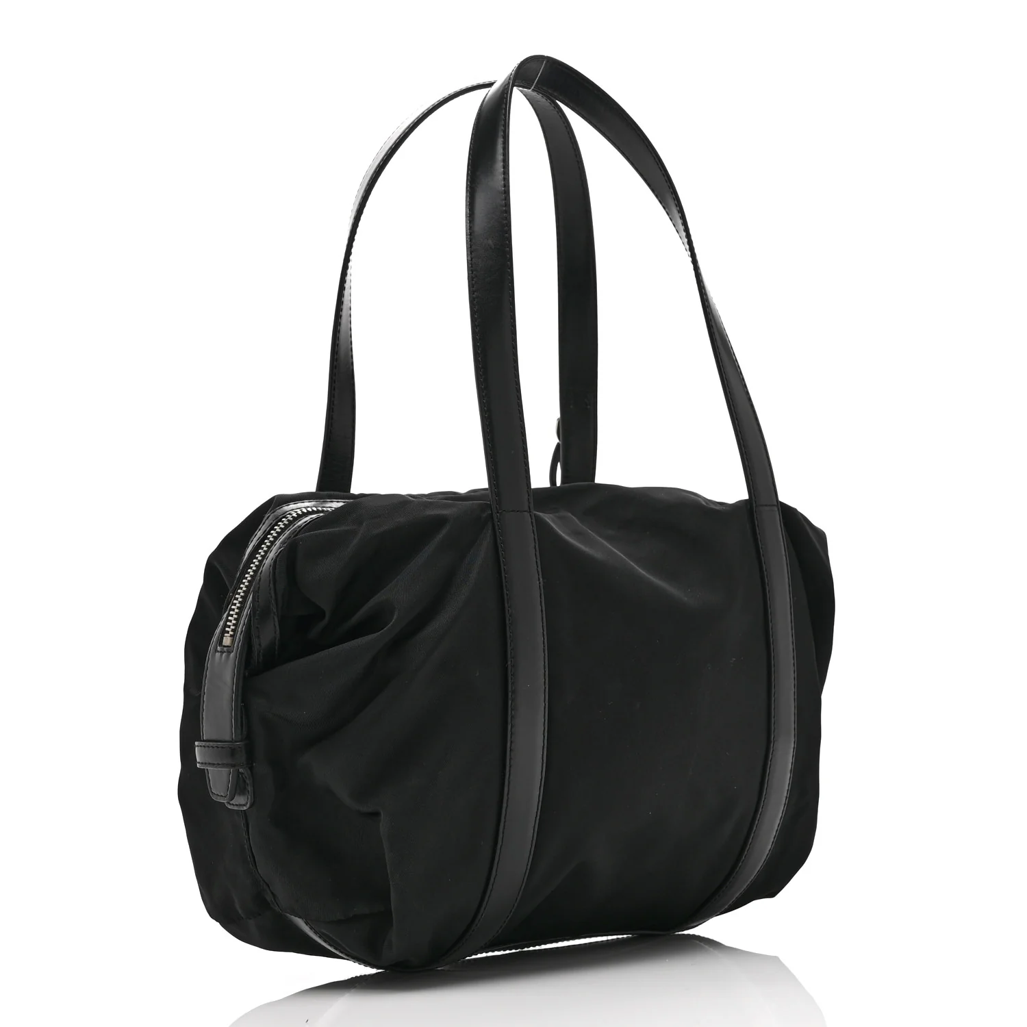 Tessuto Nylon Saffiano Tote Black