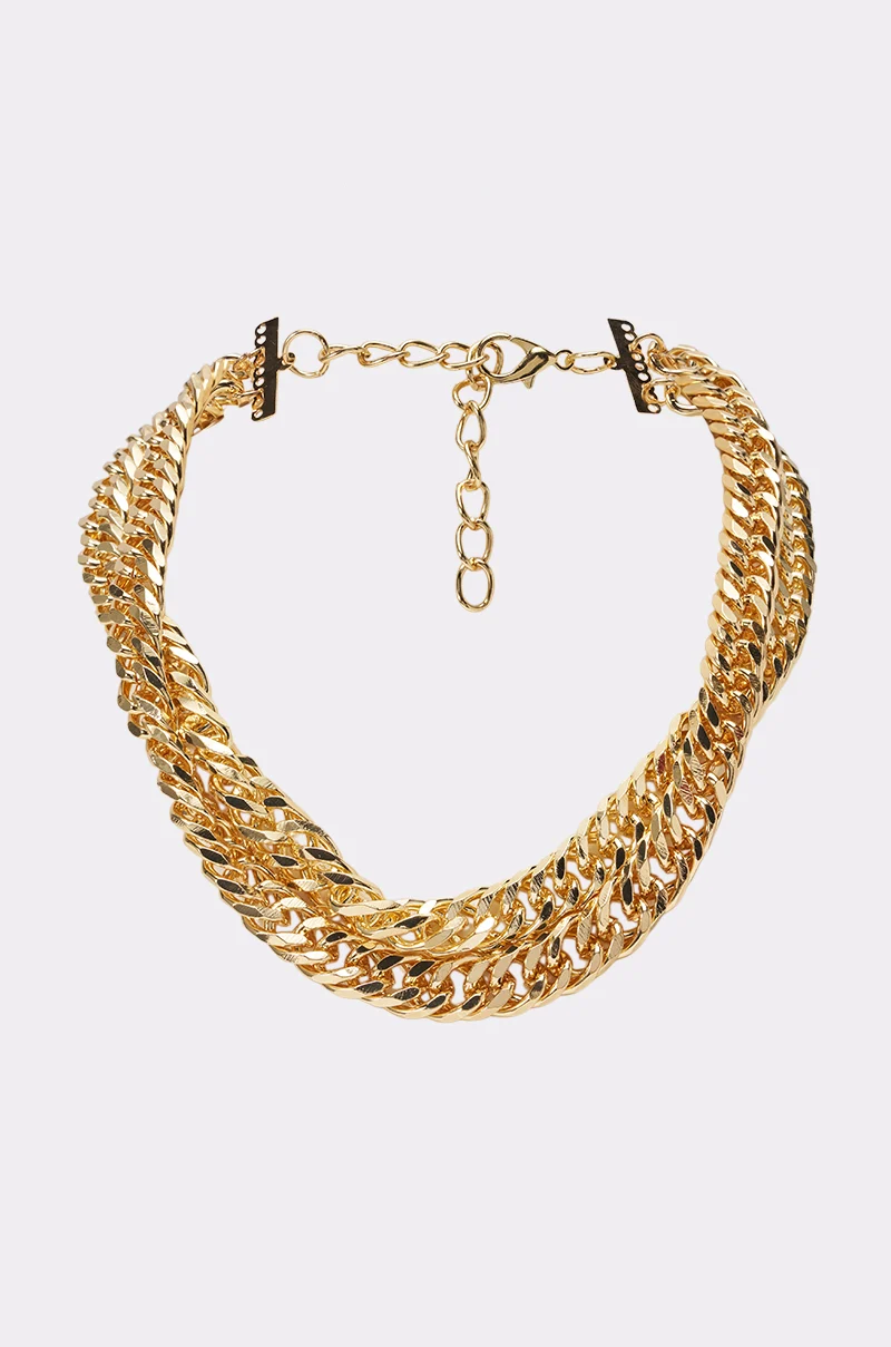 FINE ME IN MIAMI DOUBLE CHAIN NECKLACE - Akira Store