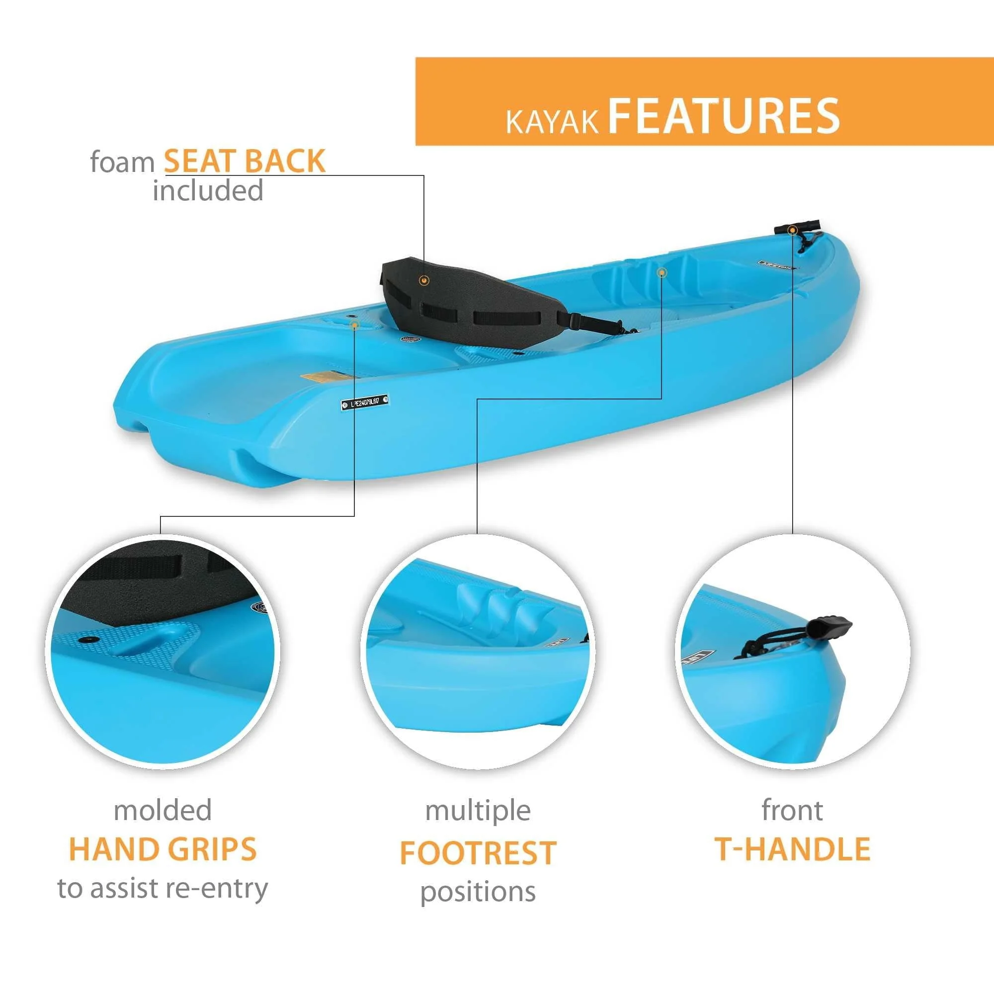 Dash 66 Youth Kayak Glacier Blue 90787 - Image 4