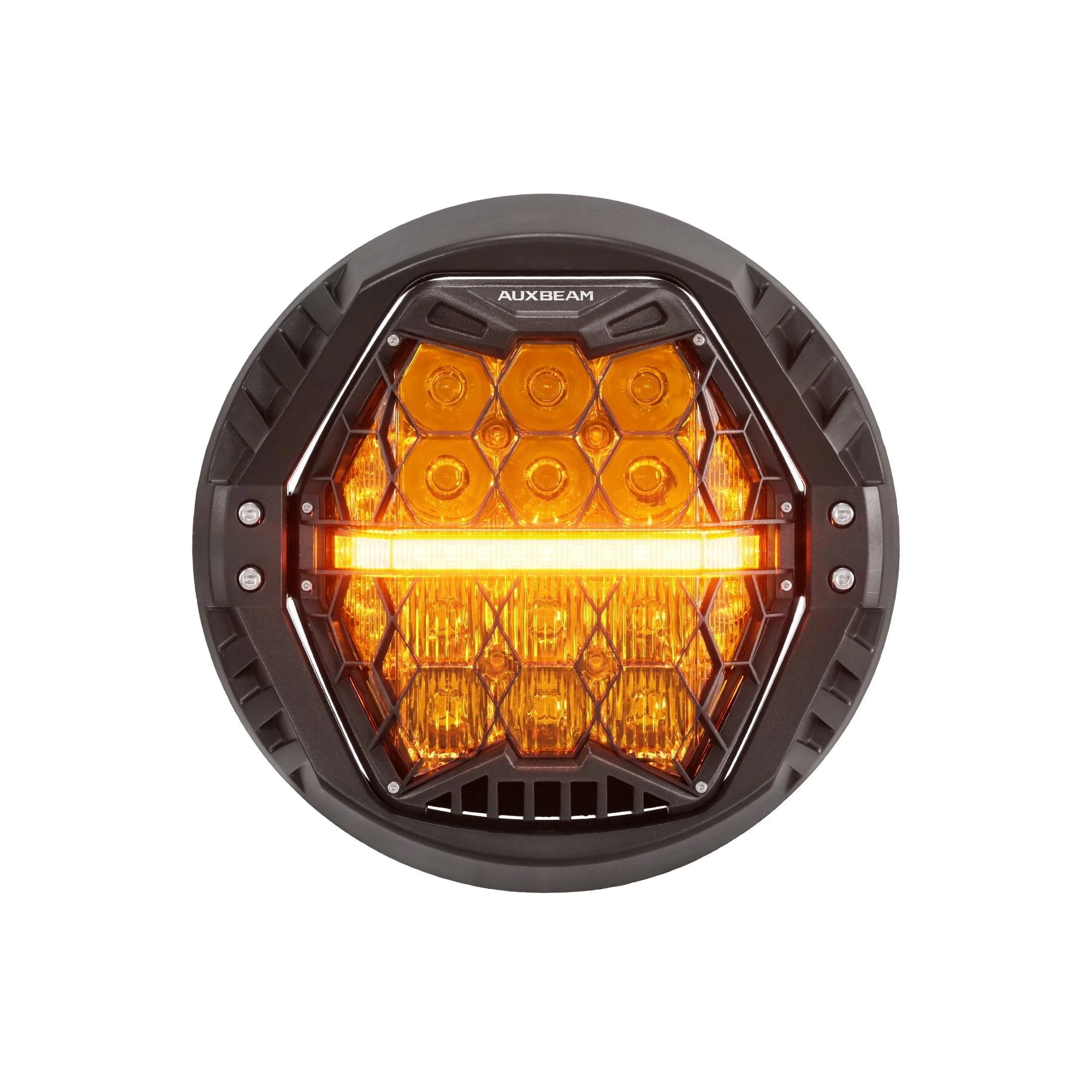 7 Inch 120W DOT Motorcycle LED Headlight Assembly with Amber DRL & Honeycomb Design (Hi/Lo Beam) for 1995-2013 Electra Glide Classic FLHTC