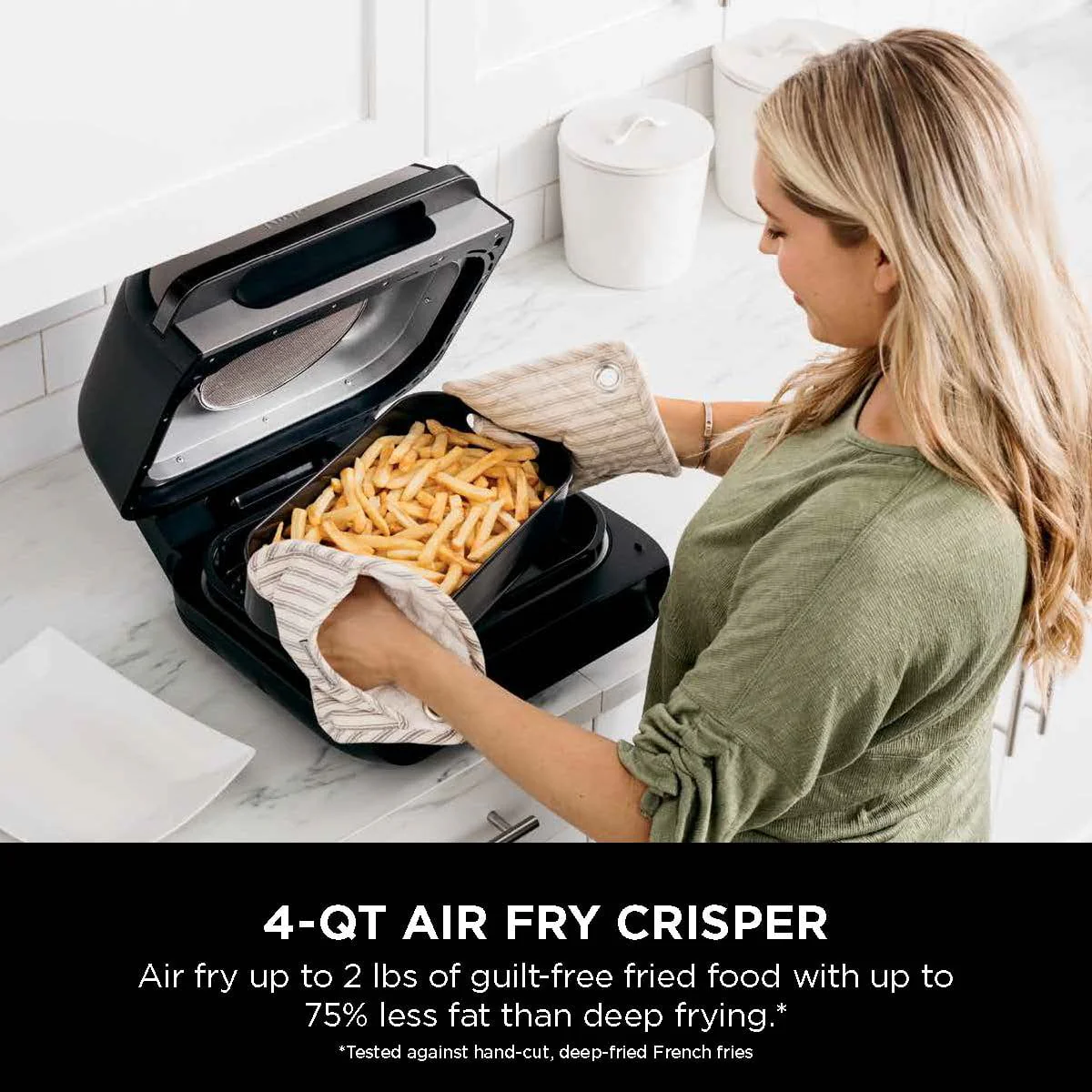 Foodi Smart XL 4-in-1 Indoor Grill with 4-Quart Air Fryer, Roast, Bake, and Smart Cook System, FG550 - Image 7