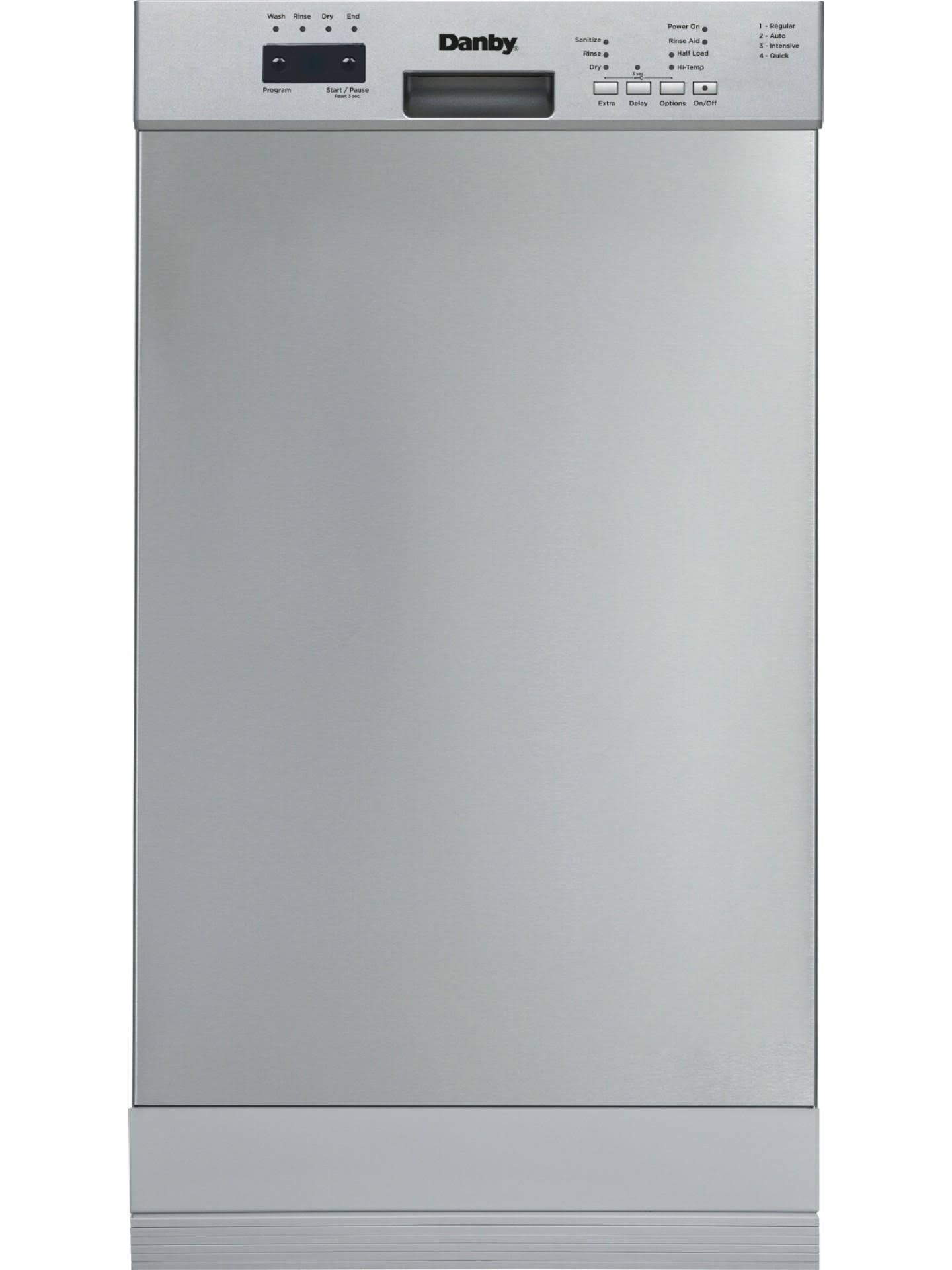 Danby DDW18D1ESS 18-inch Built-In Dishwasher, Stainless Steel