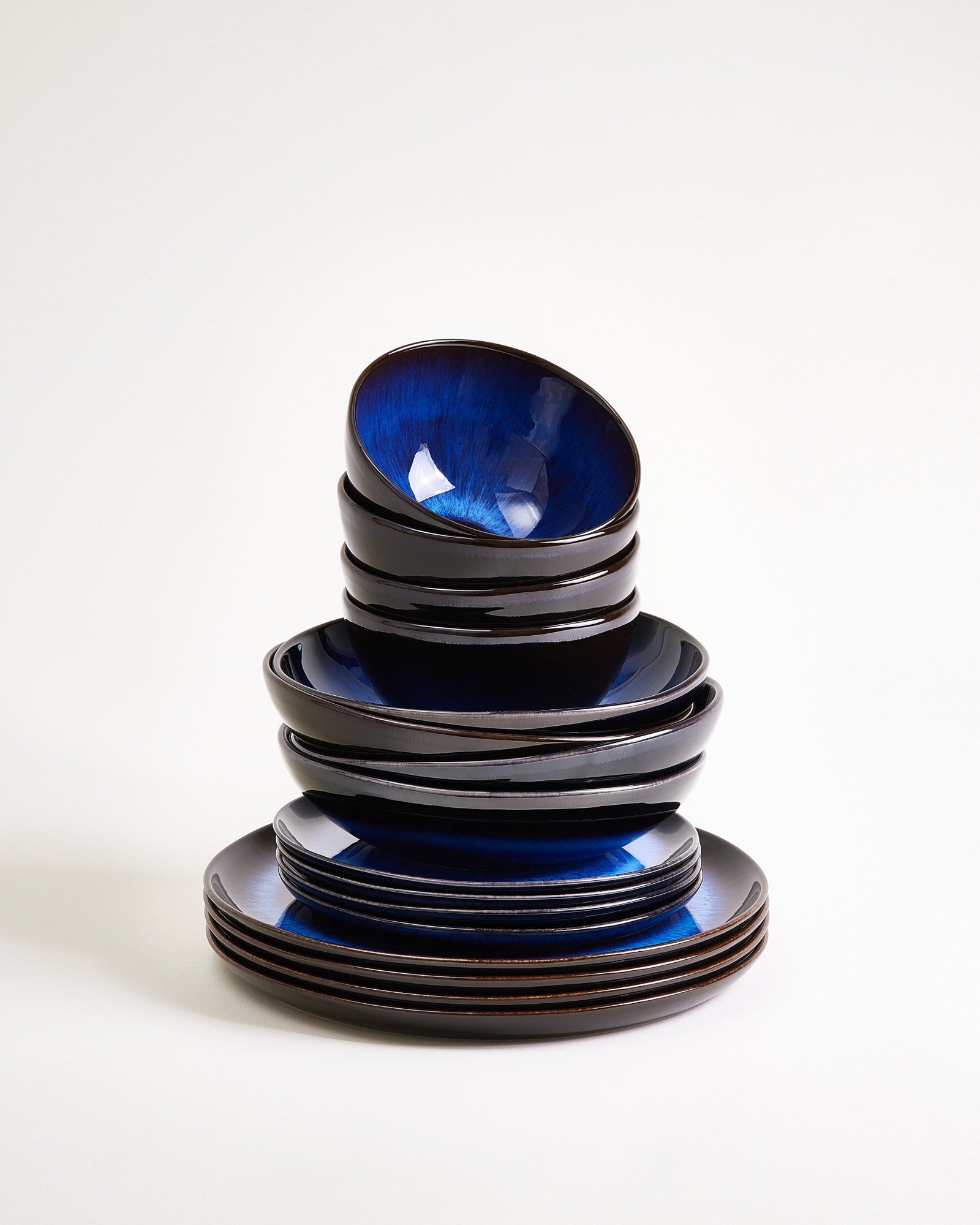 MELIDES - TABLEWARE SET DEEPSEABLUE 16 PIECES