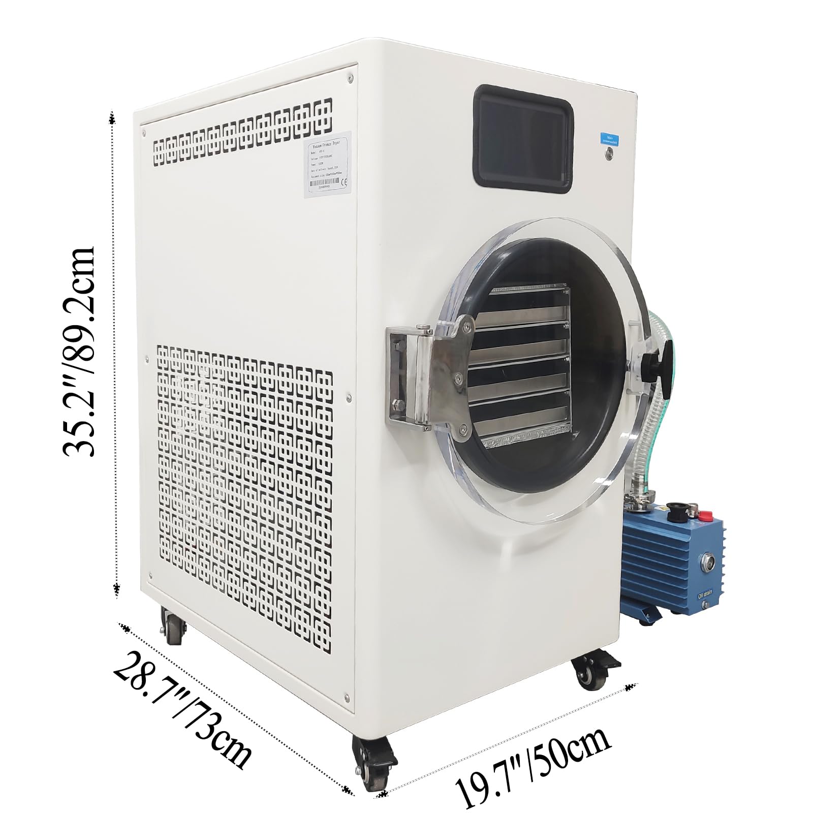 4L Electric Freeze Dryer Machine, -40℃ Scientific Lyophilizer with Vacuum Pump, 4 Layer Vacuum Sublimation Dryer, 110V 1550W Freeze Drying Machine for Food and Vegetable