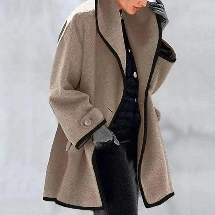Manteau classique en mélange de laine pour l'automne et l'hiver