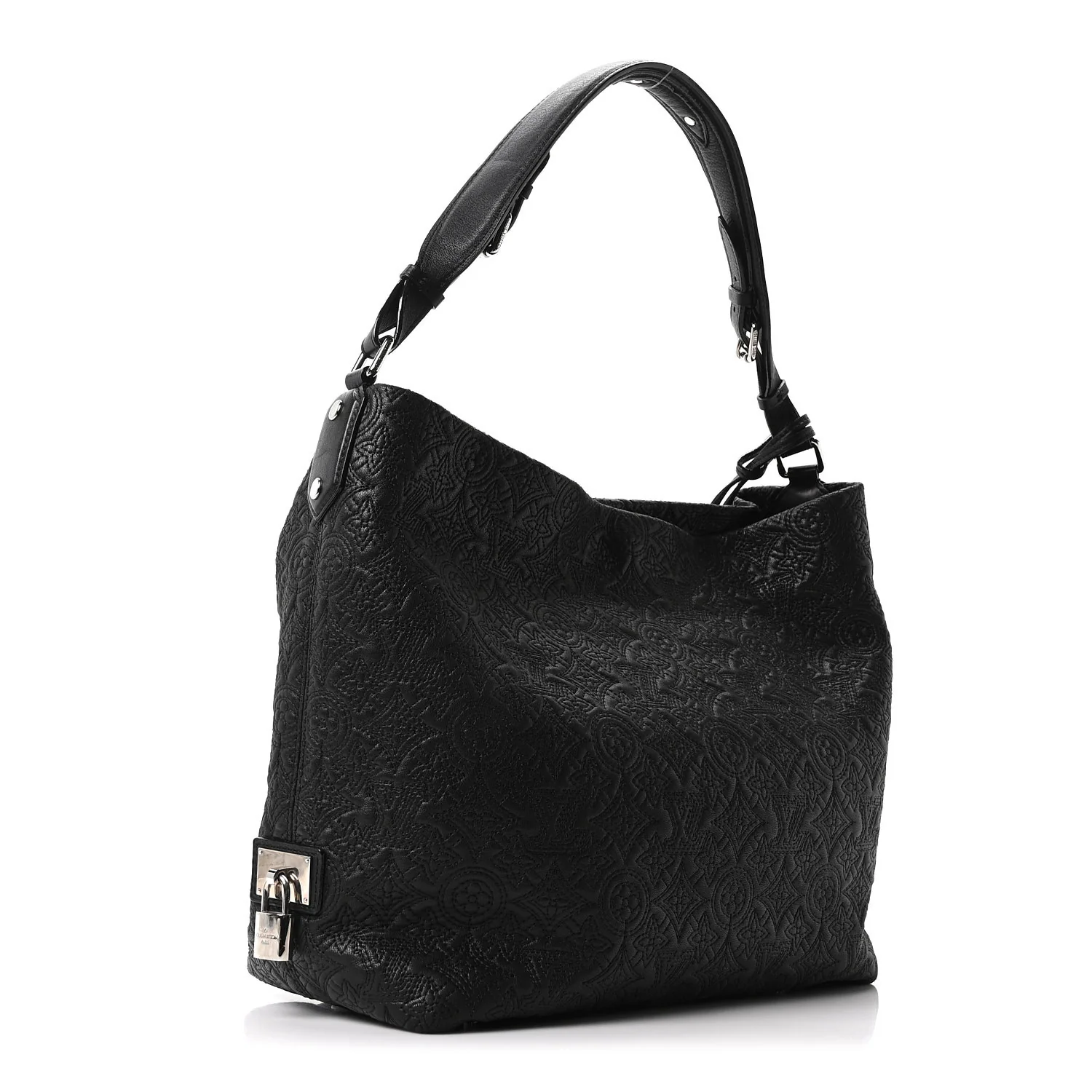 Monogram Lambskin Antheia Hobo PM Black