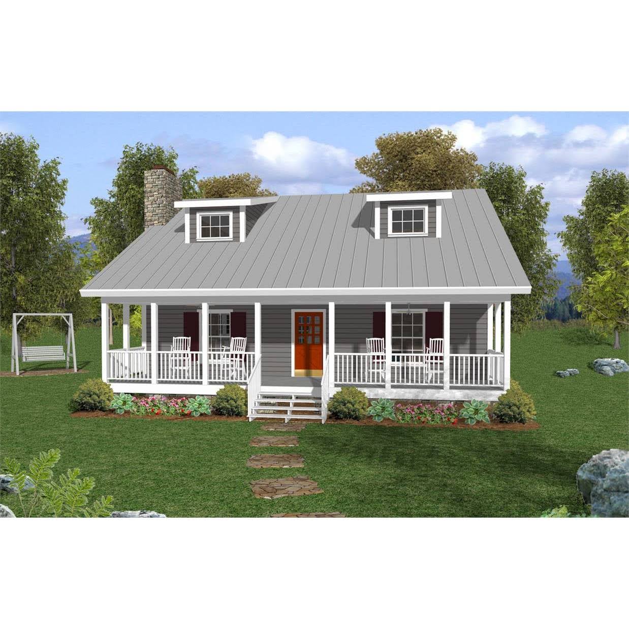 The House Designers: THD-6619 Builder-Ready blueprints to Build A Cottage House Plan with Basement Foundation (5 Printed Sets)