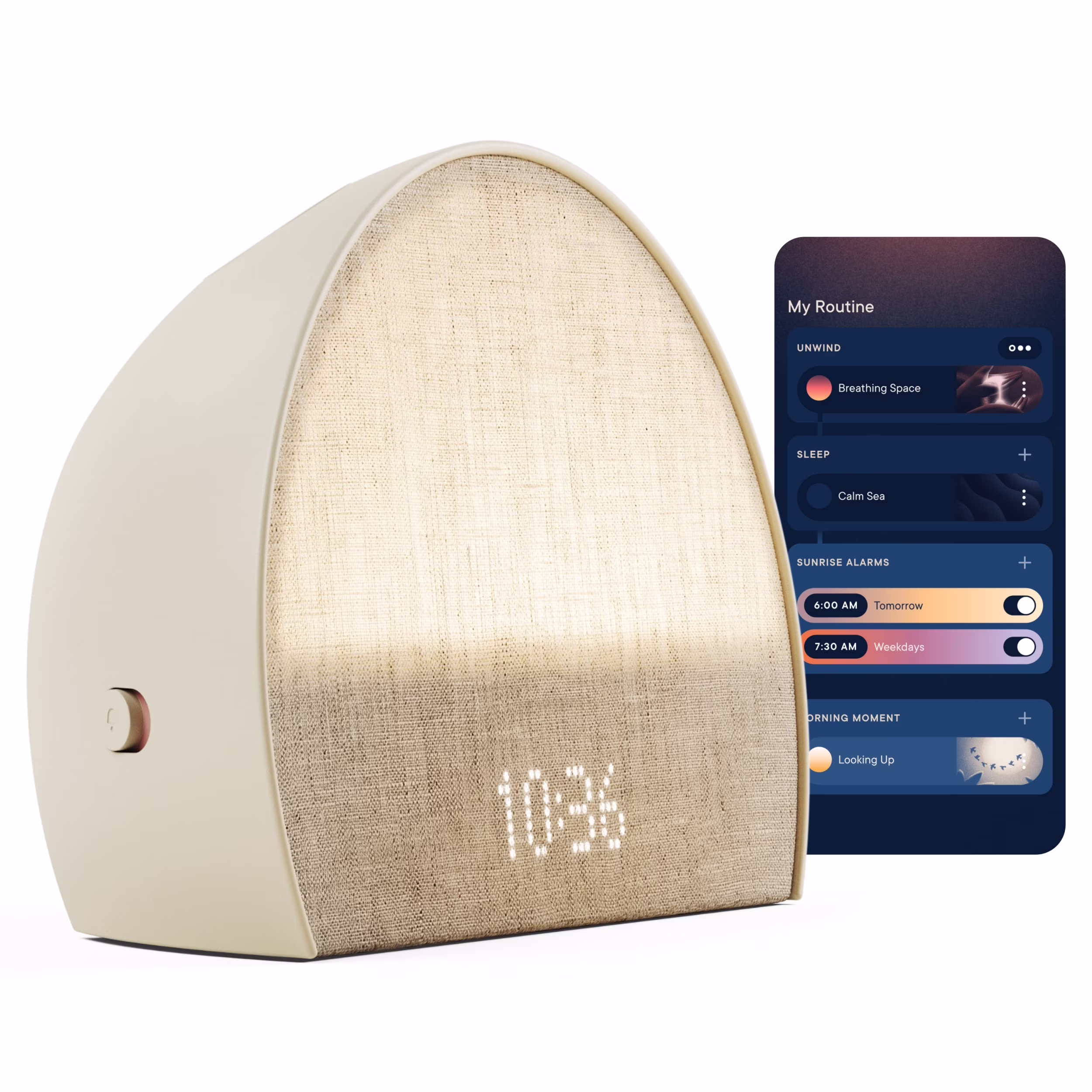 Restore 2 Sunrise Alarm Clock, Sound Machine, Smart Light (Putty) �?Your Bedside Sleep Guide, White Noise, Custom Sleep Routines, Dimmable Clock, Deep Sleep, Gentle Alarm, Wake Up Rested(Putty)